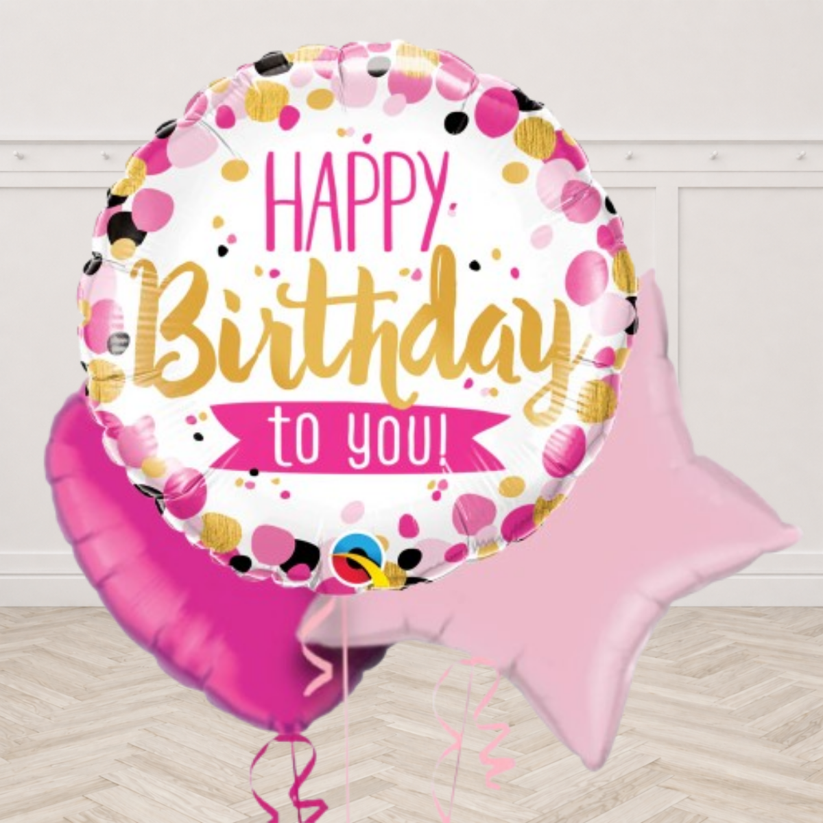 Pink “Happy Birthday To You” Foil Balloon Set