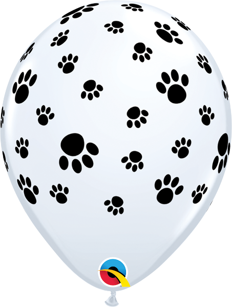 Paw Prints-A-Round latex balloon