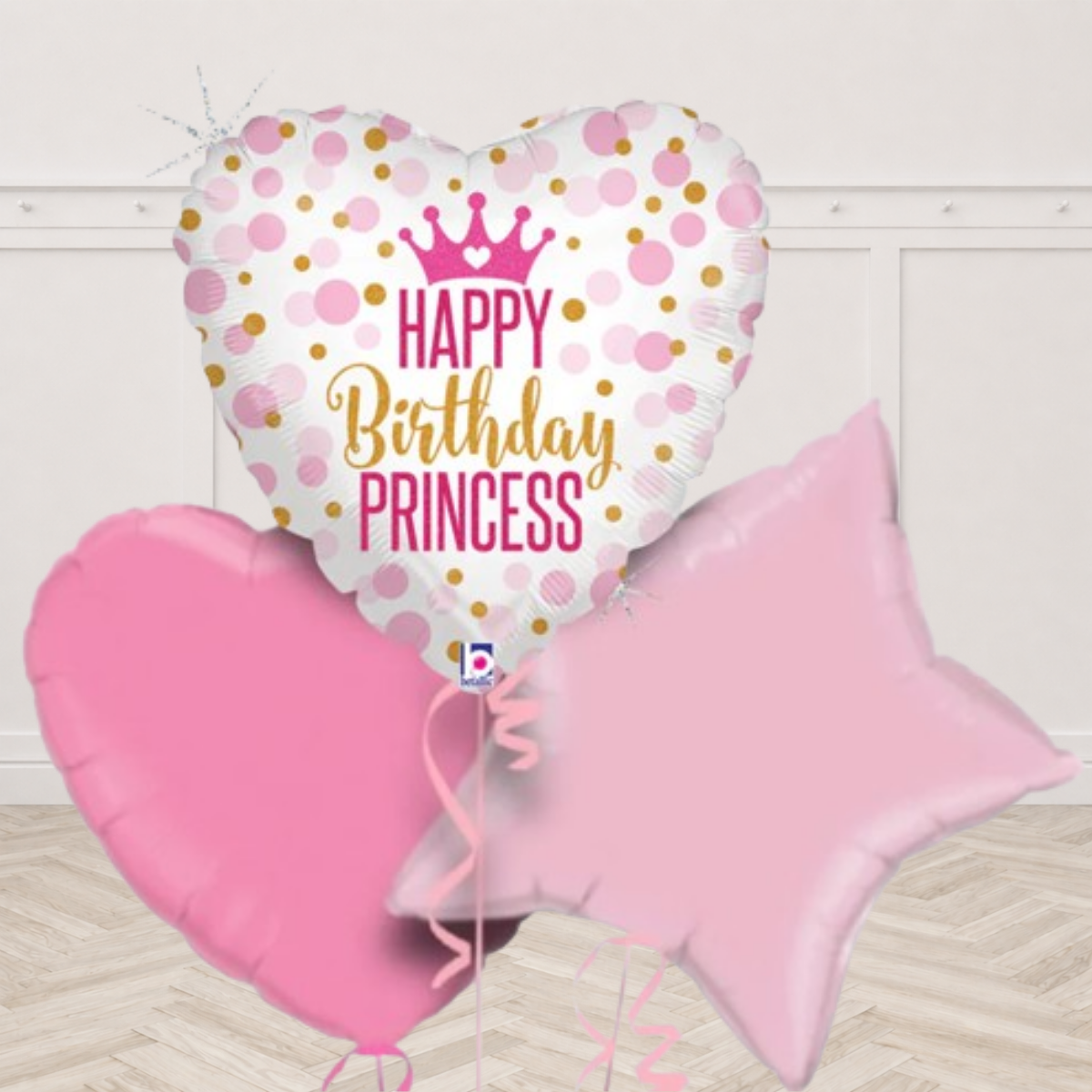 Happy Birthday Princess Inflated Foil Balloons