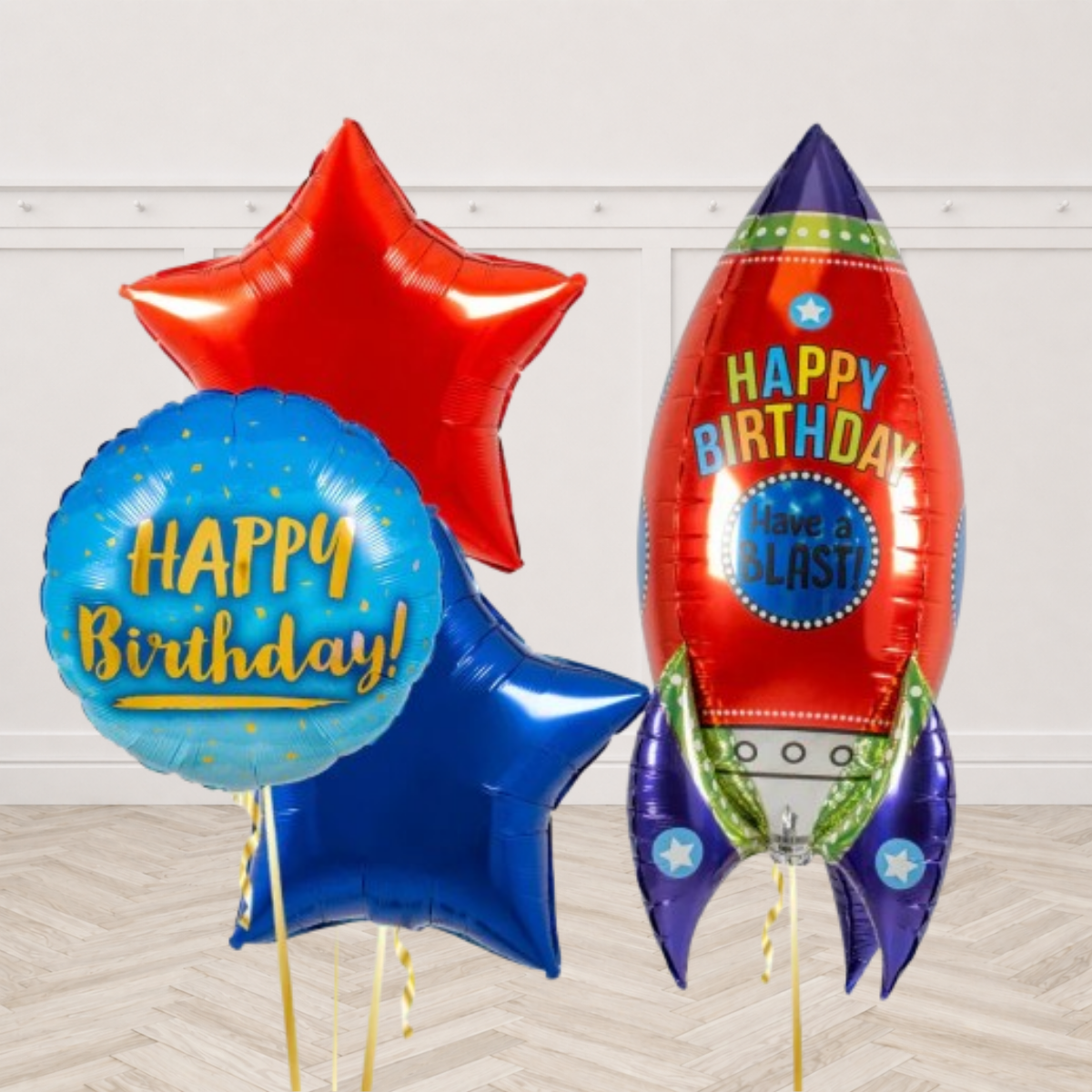 Birthday Space Rocket Balloon Package
