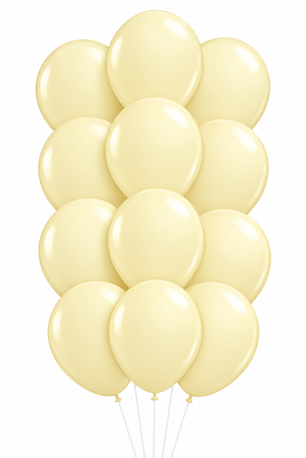 Bouquet of 12 ivory silk latex balloons