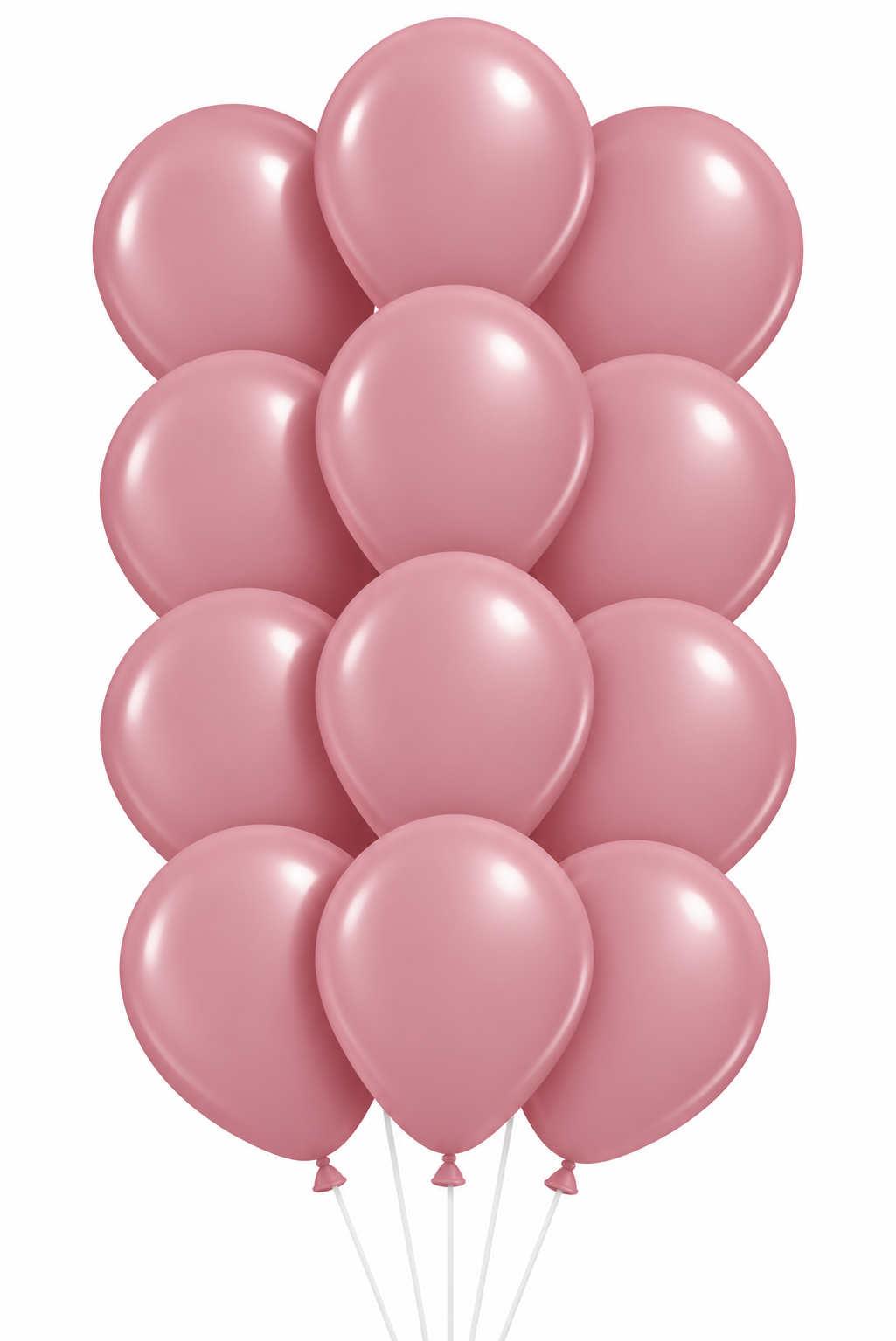 Bouquet of 12 vintage pink latex balloons