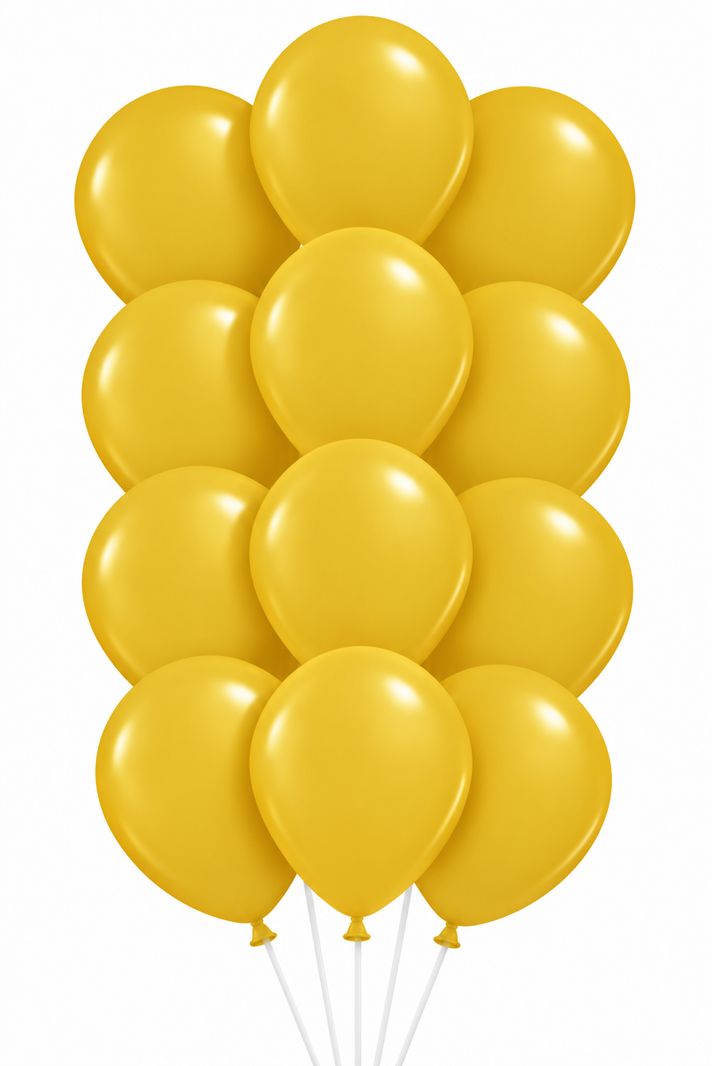 Bouquet of 12 fashion mustard latex balloons