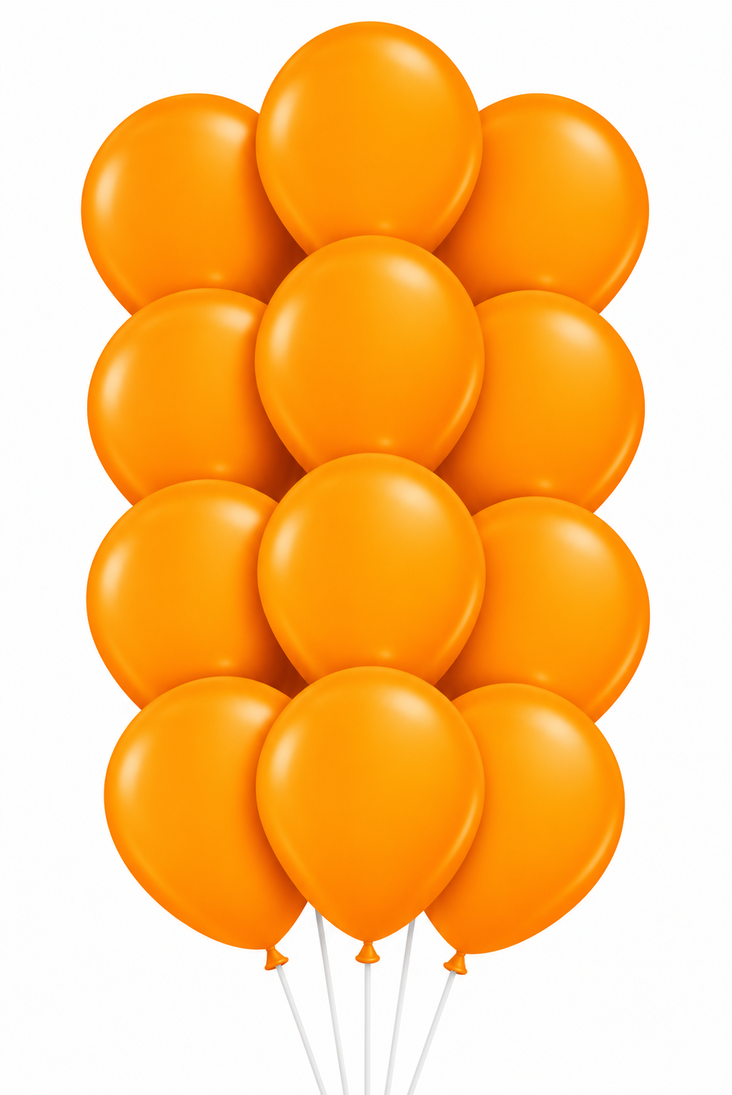 Bouquet of 12 neon orange latex balloons