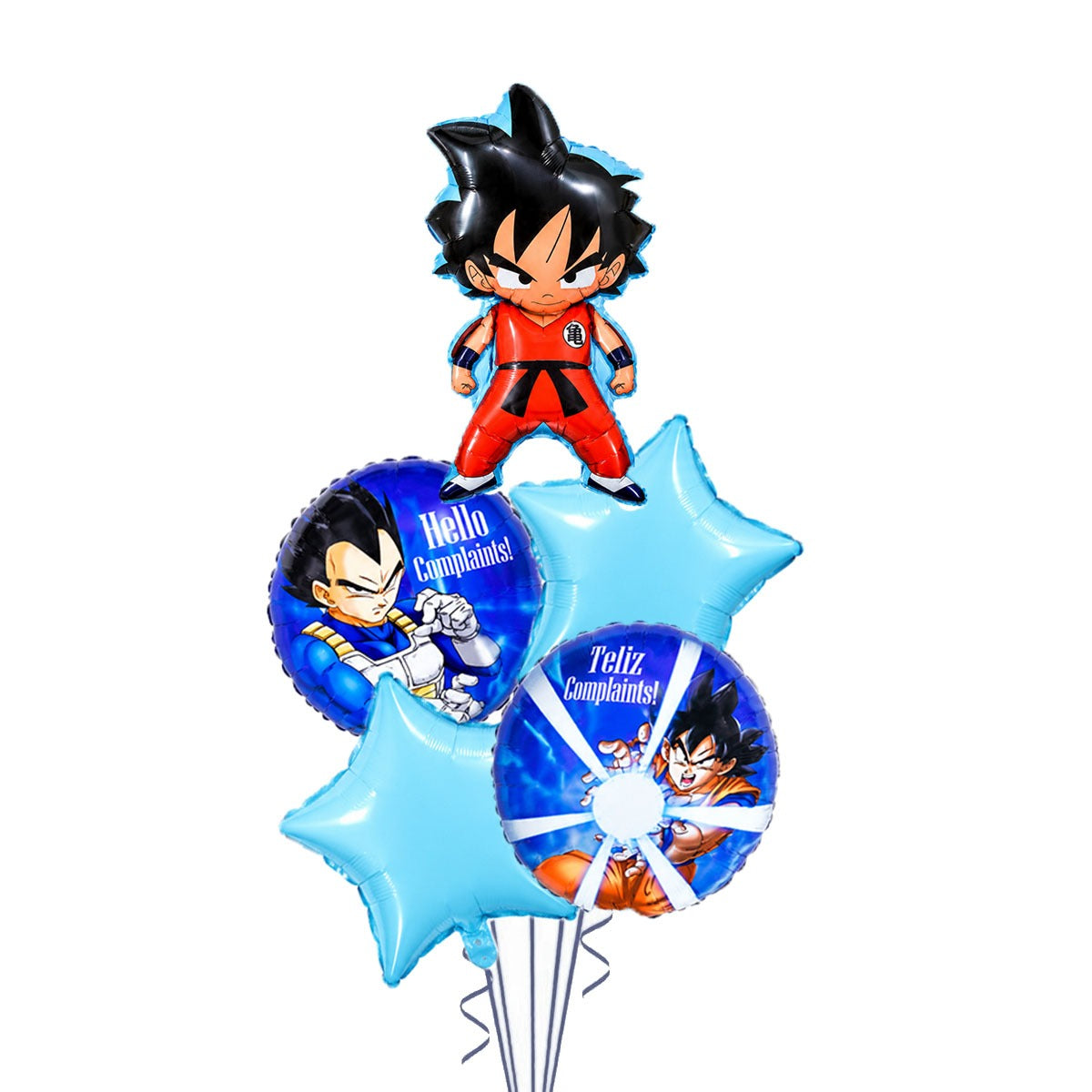 Dragon Ball Z Goku and Vegeta foil balloon bouquet