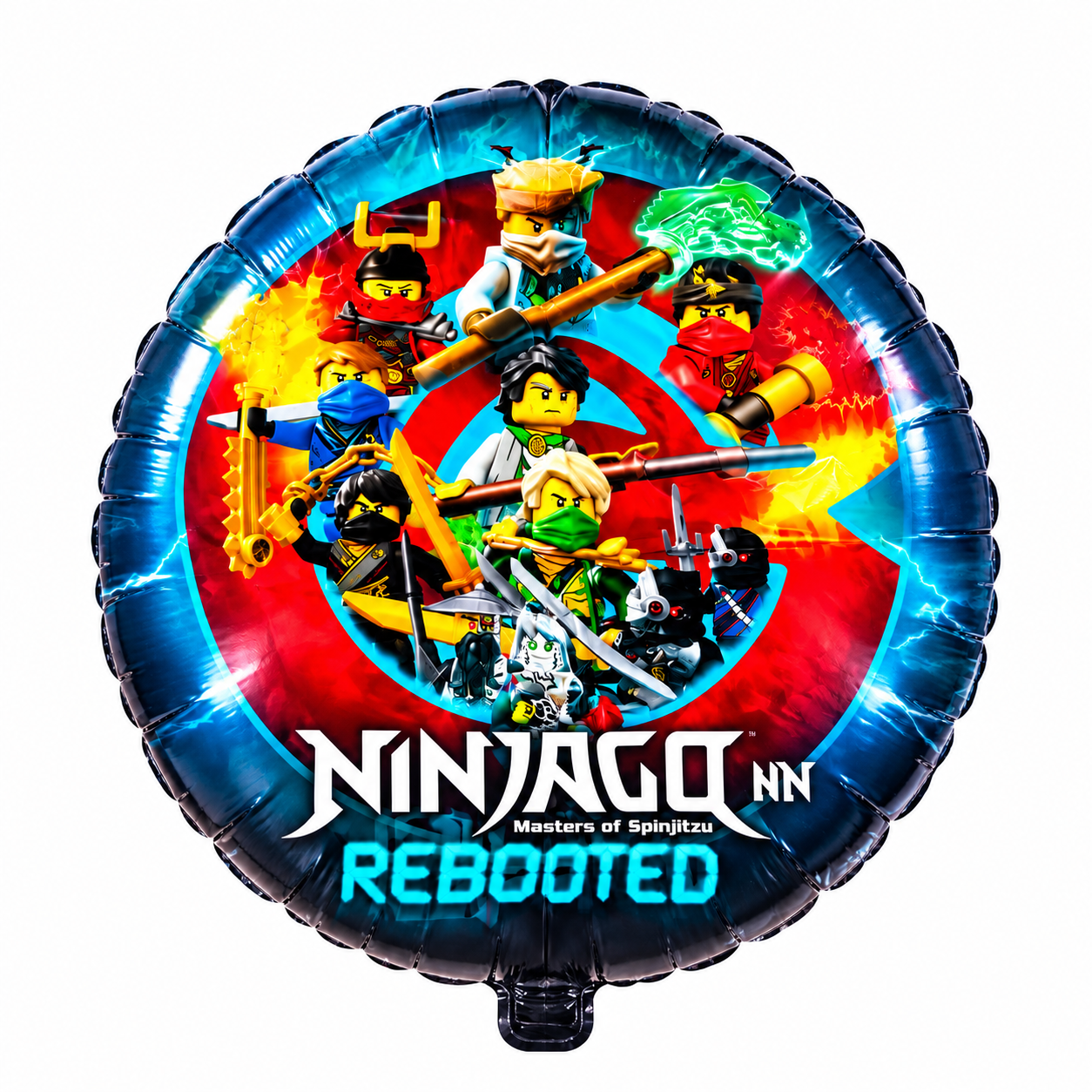 LEGO Ninjago Rebooted round foil balloon with ninja characters