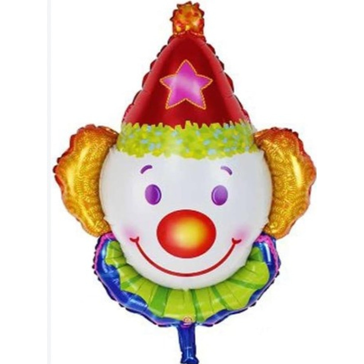 Clown head shaped foil balloon