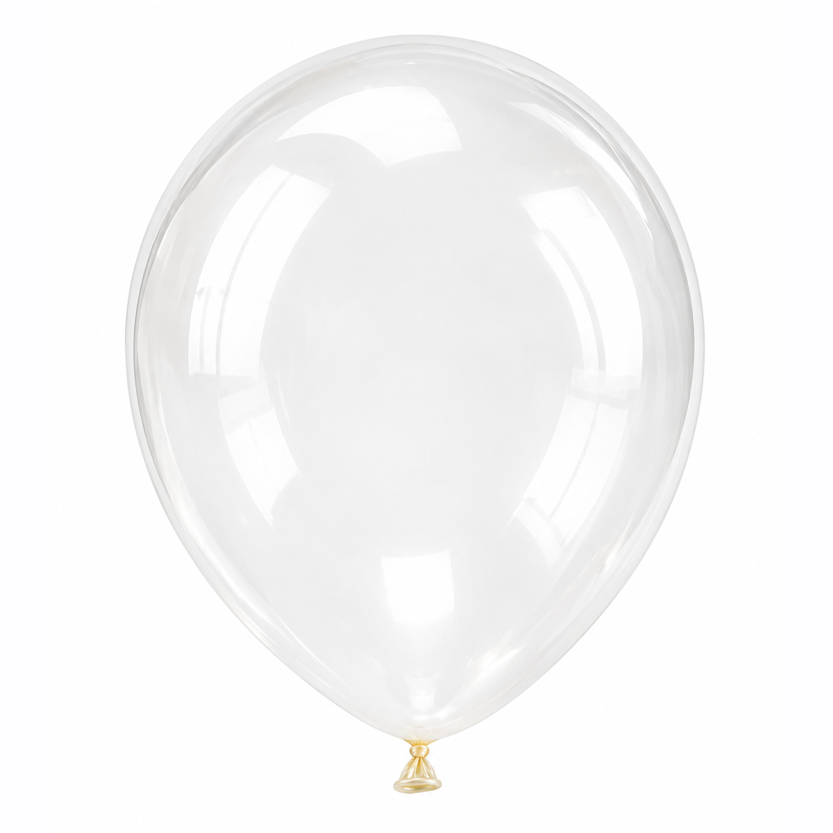 Single clear latex balloon