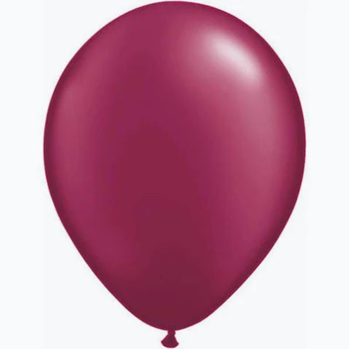 Single metallic burgundy latex balloon