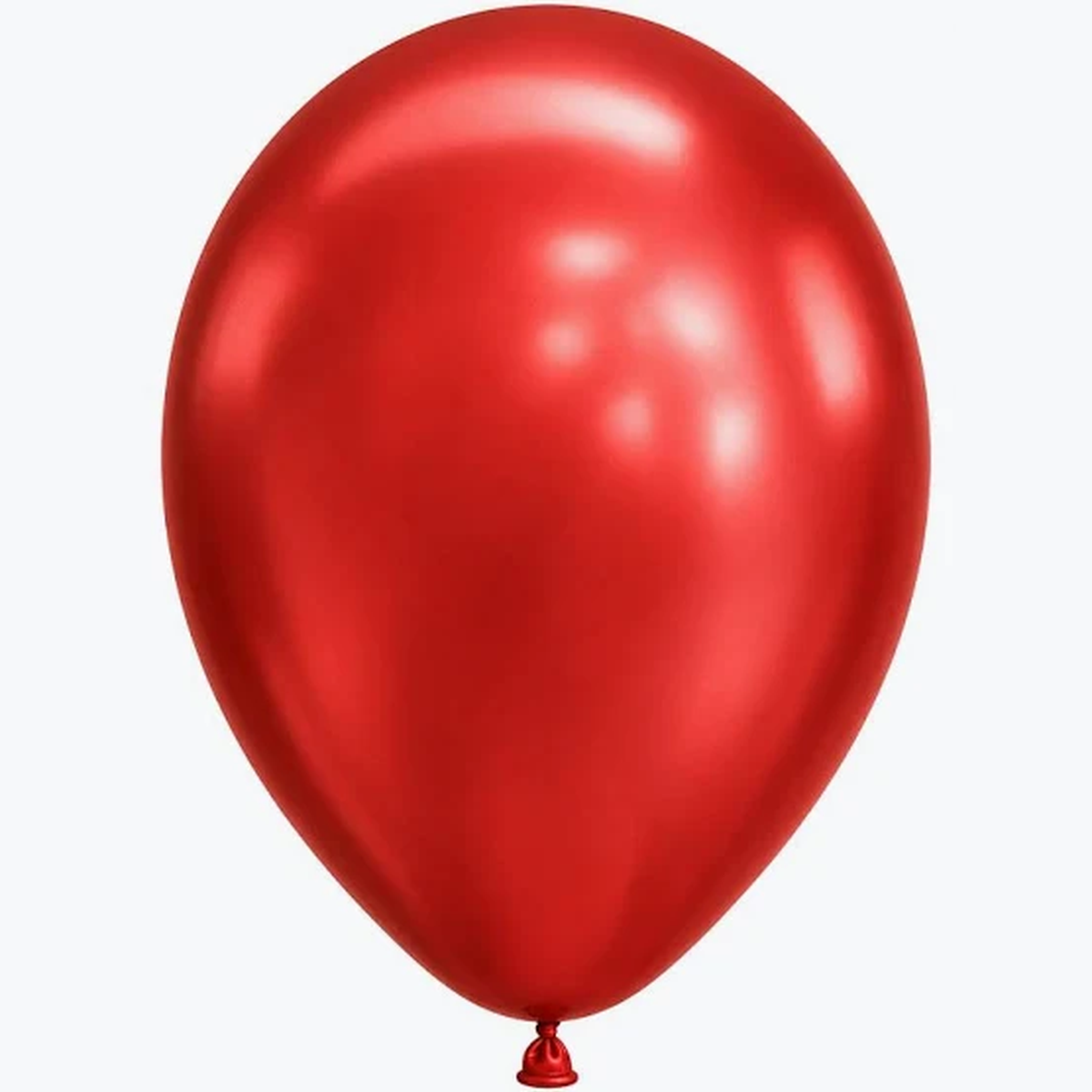 Single metallic red latex balloon