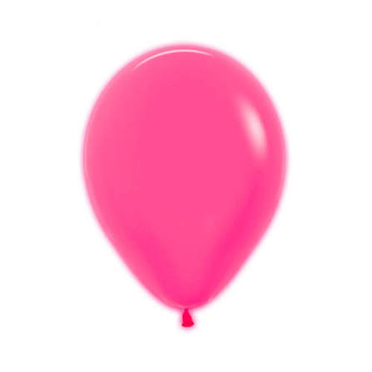 Single neon fuchsia latex balloon