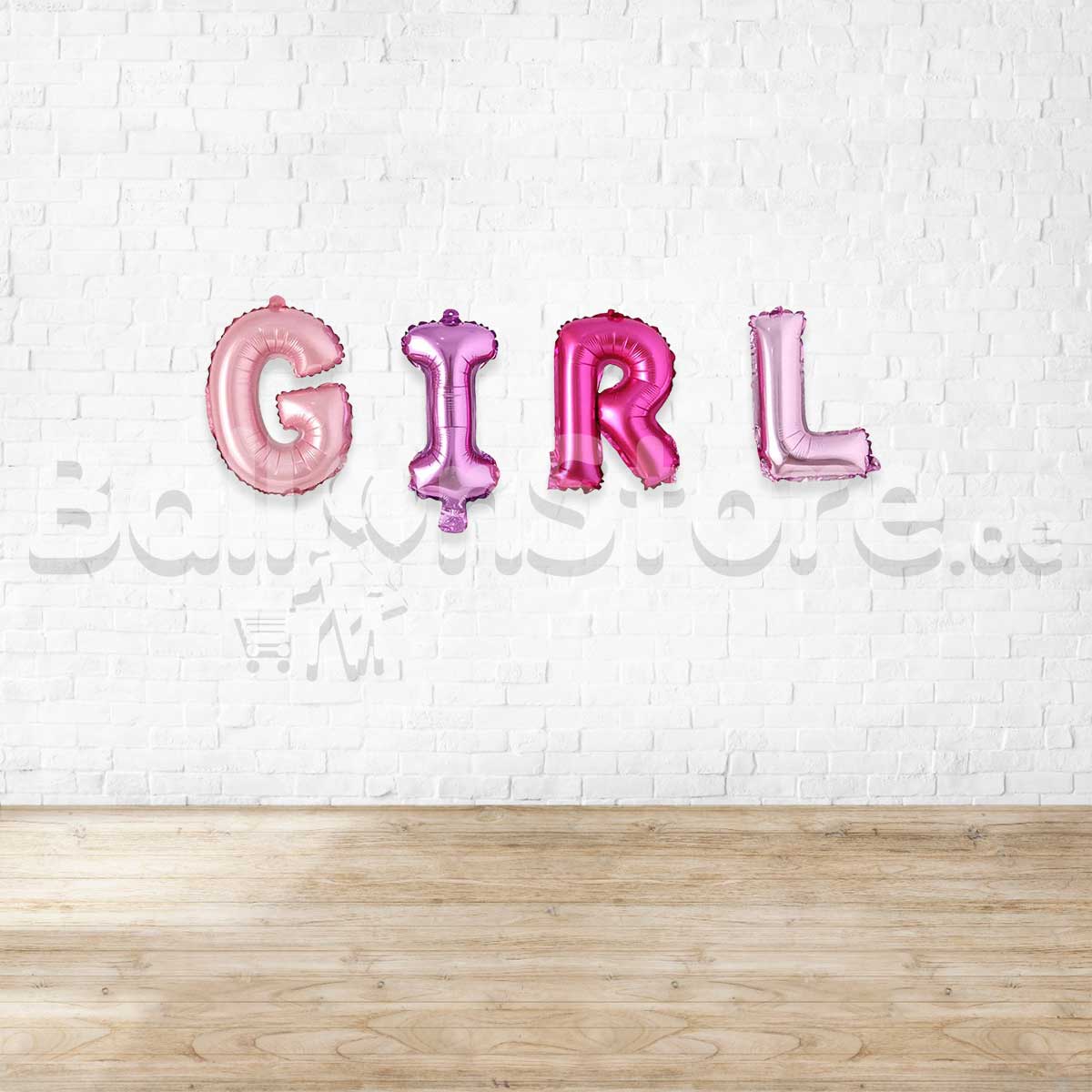 GIRL  Alphabet Foil Balloons Banner NO HELIUM / NON-FLYING