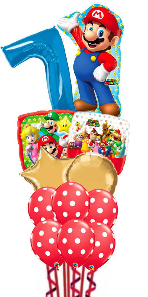 Any Number Super Mario Bros. Big Balloon Bouquet