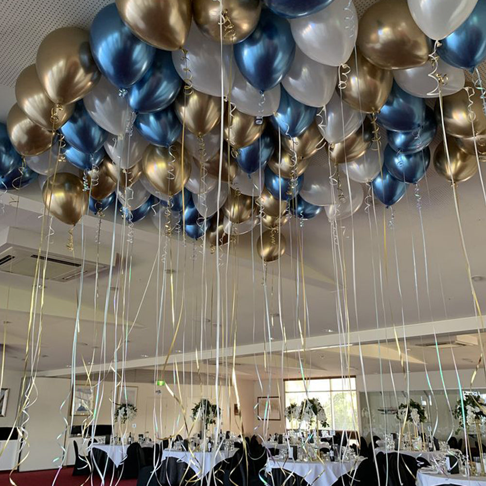 Golden Royal Prince Chrome Helium Balloons - 50count / 100count