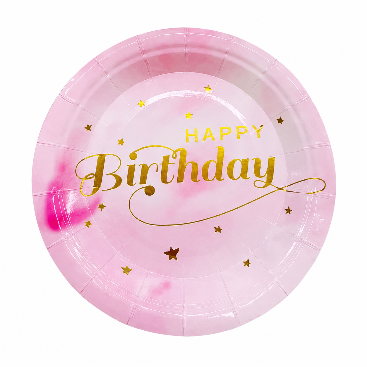 Pink Birthday Party Plate 9 inches - 6 count / pack