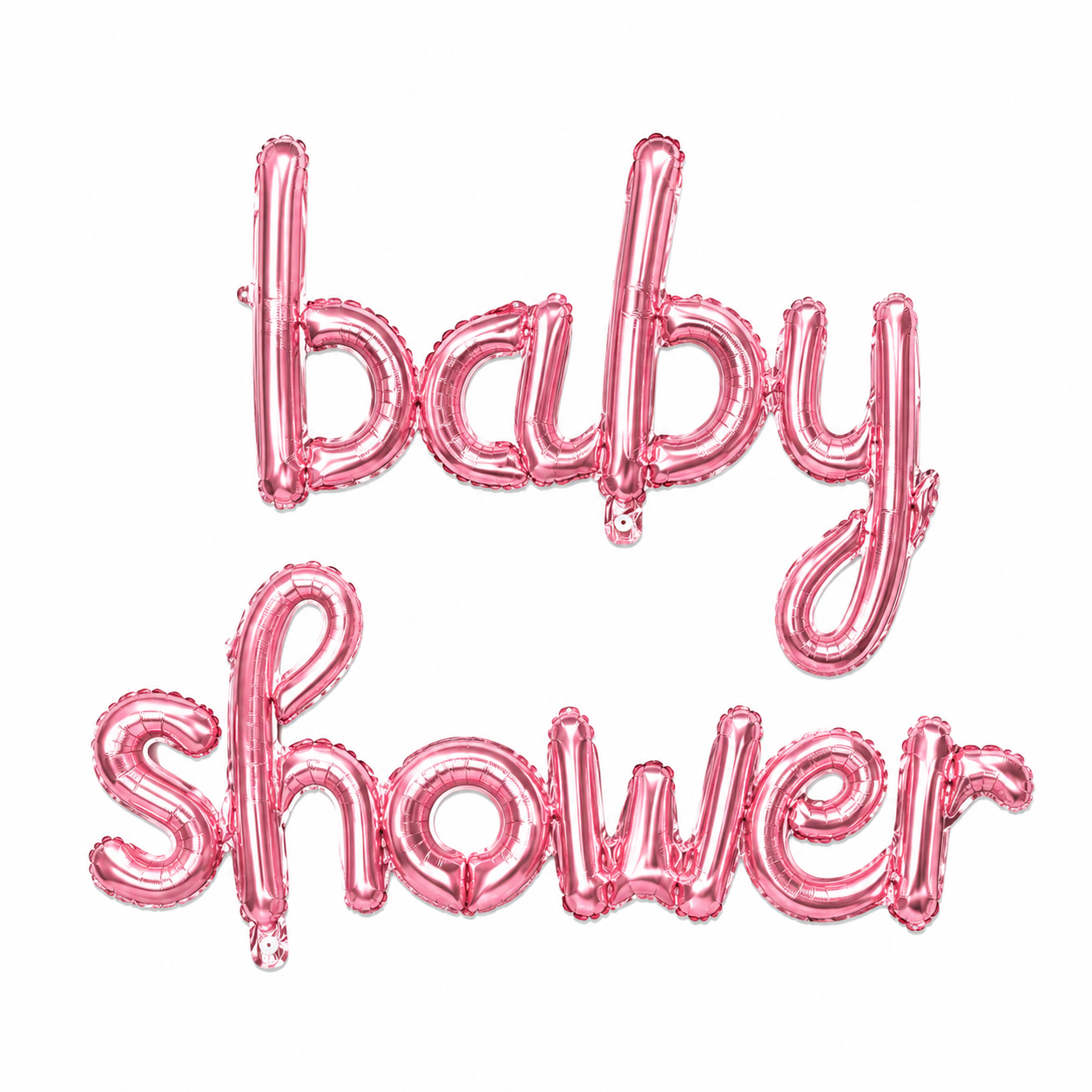 Script Baby Shower PINK - Air-Filled - NON FLYING / NO HELIUM