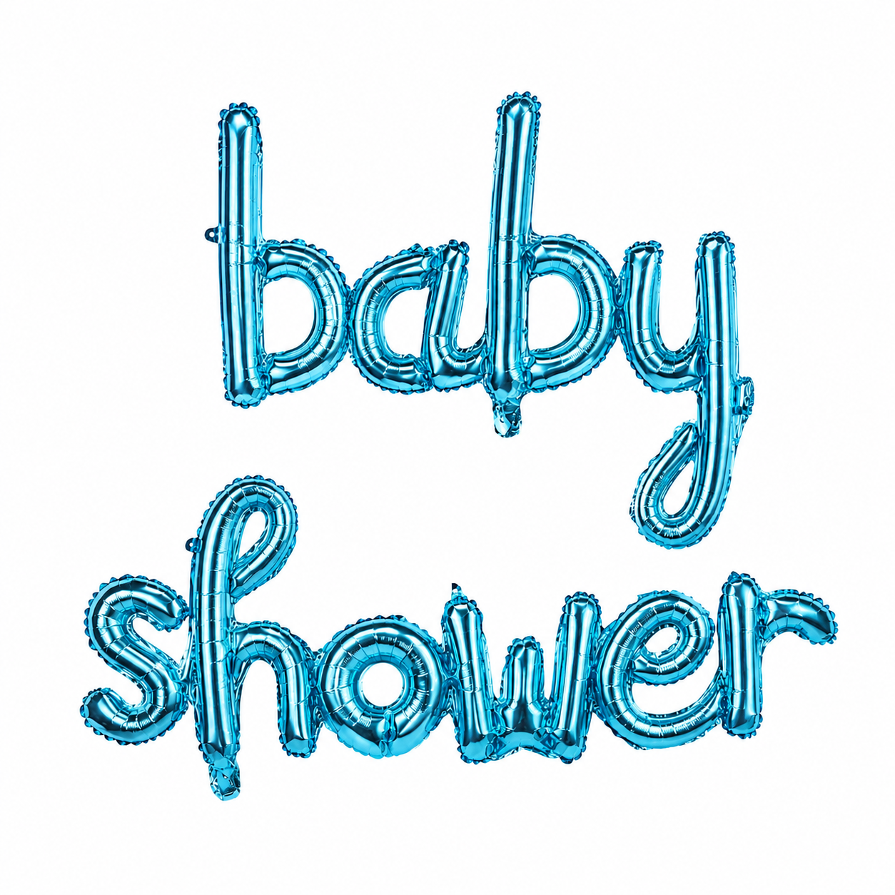Script Baby Shower BLUE Air-Filled - Air-Filled - NON FLYING / NO HELIUM