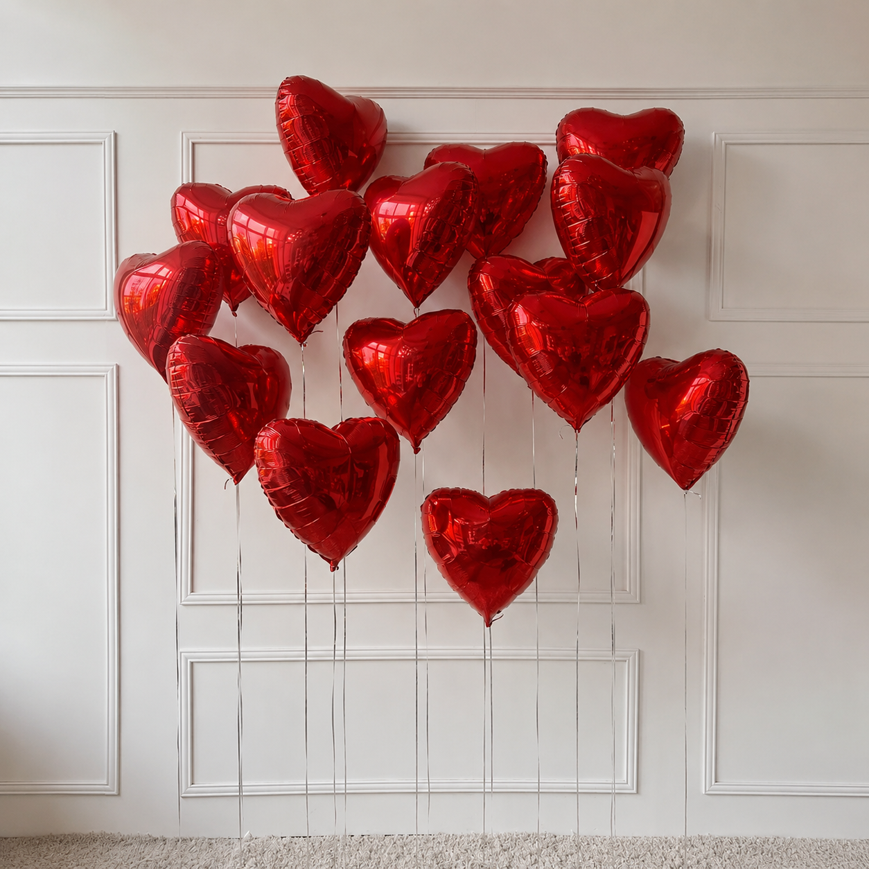 Red heart Simply  Foil heart  15pcs