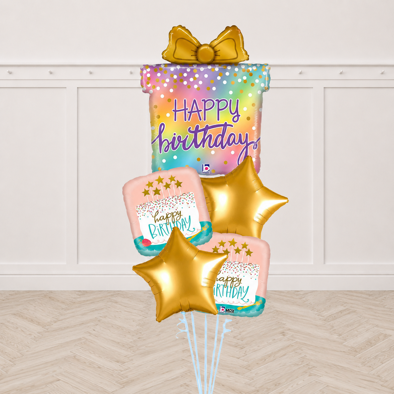 Opal Birthday Present  Balloon Bouquet With weight