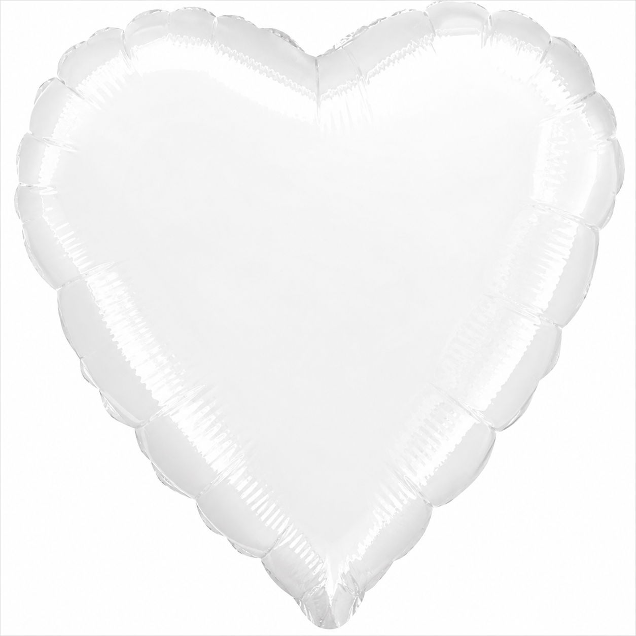 Jumbo White Heart Foil Balloon