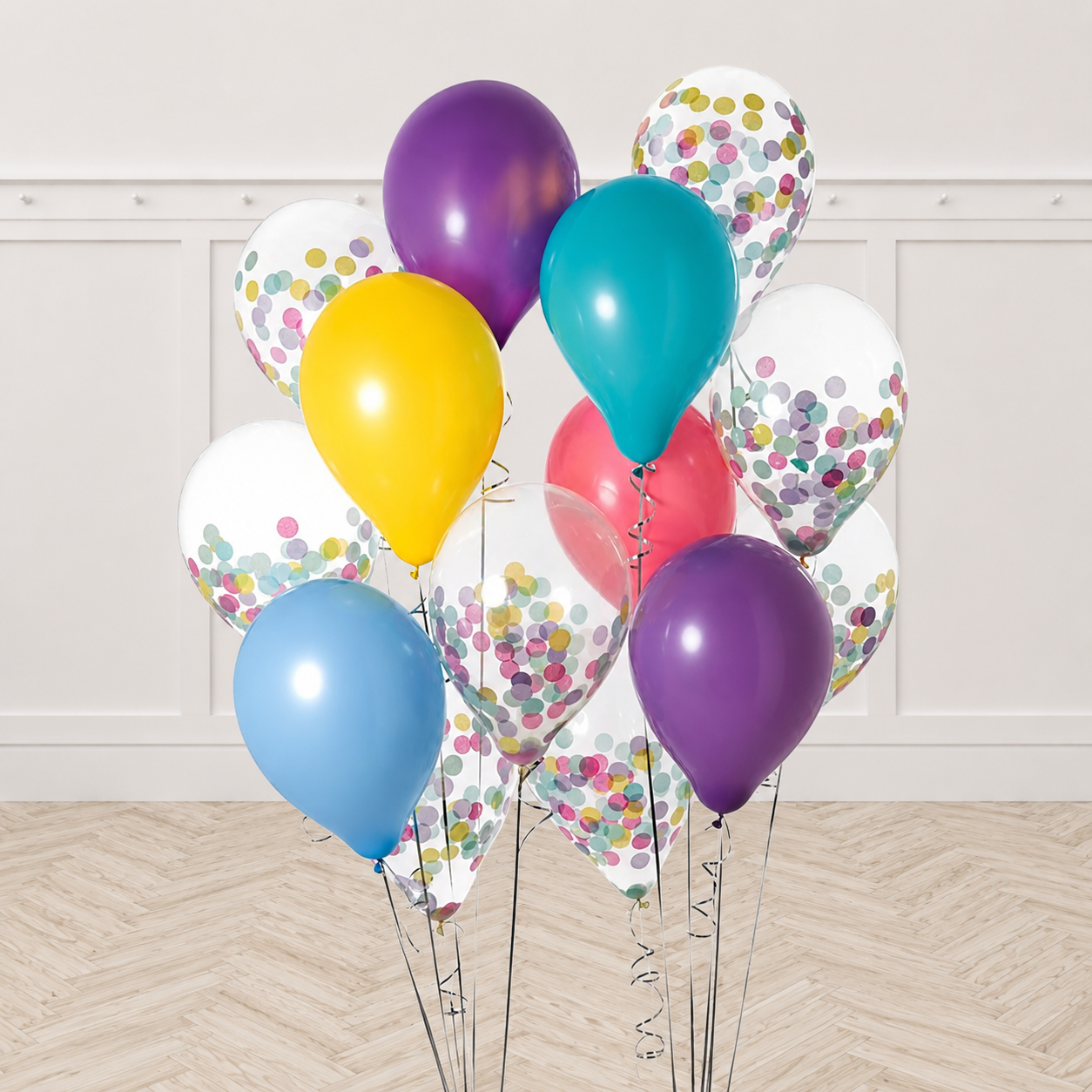 Unicorn  theme Confetti Balloons 12pcs with weight