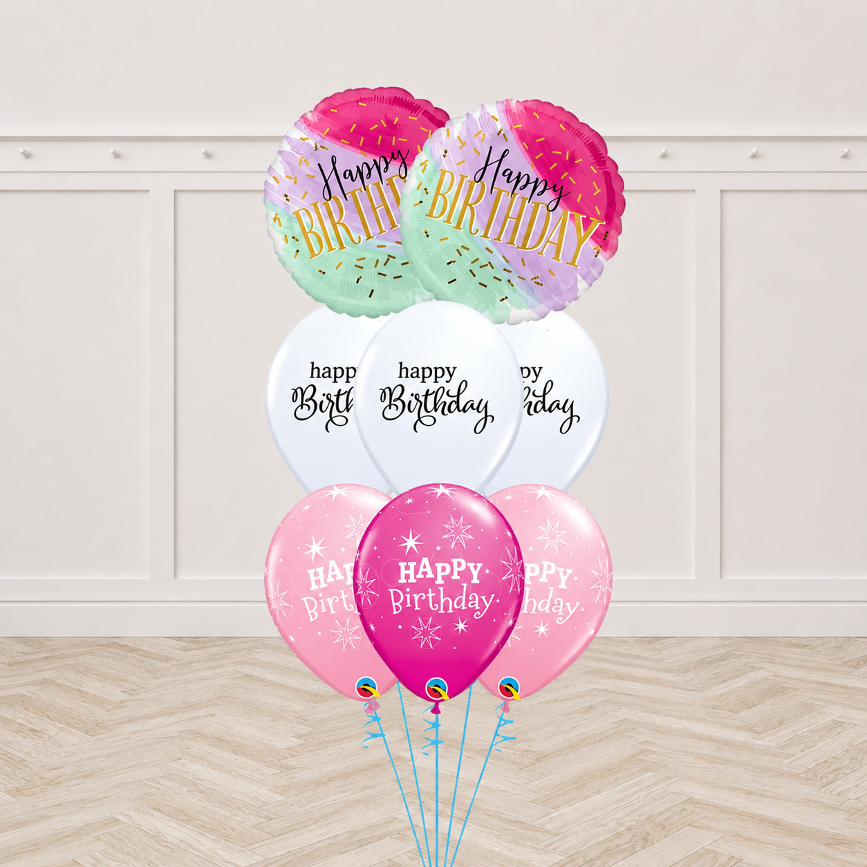 Water Color Sparkling Simply Birthday Bouquet