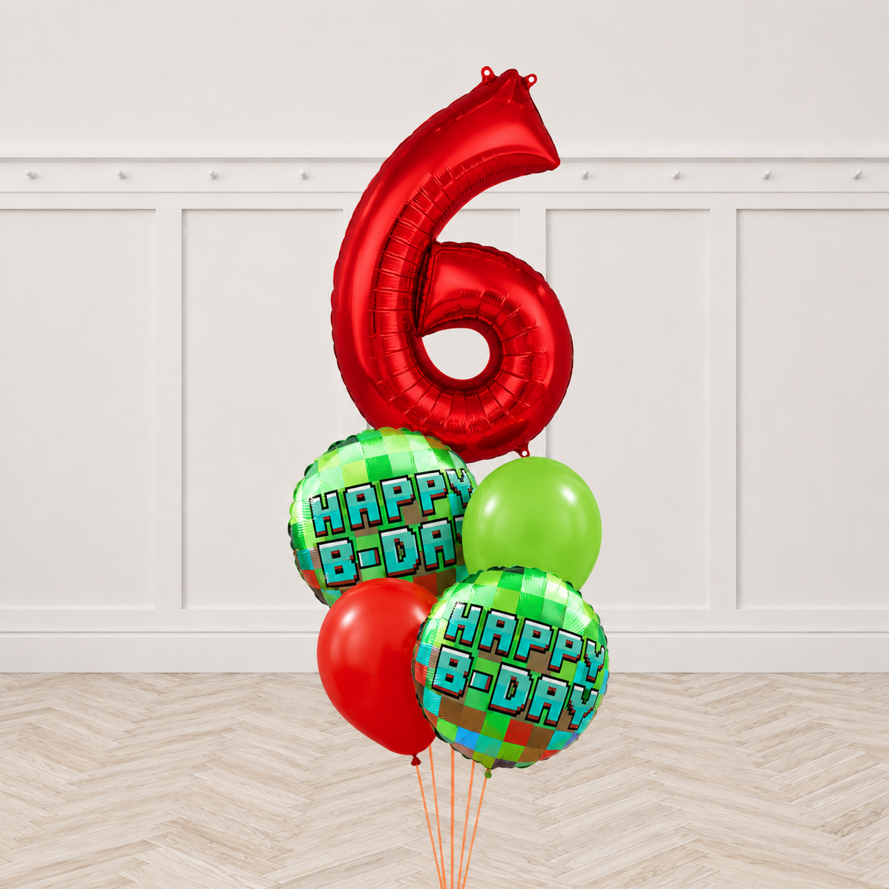 Pixel Party Any Age  Minecraft balloon With Weight