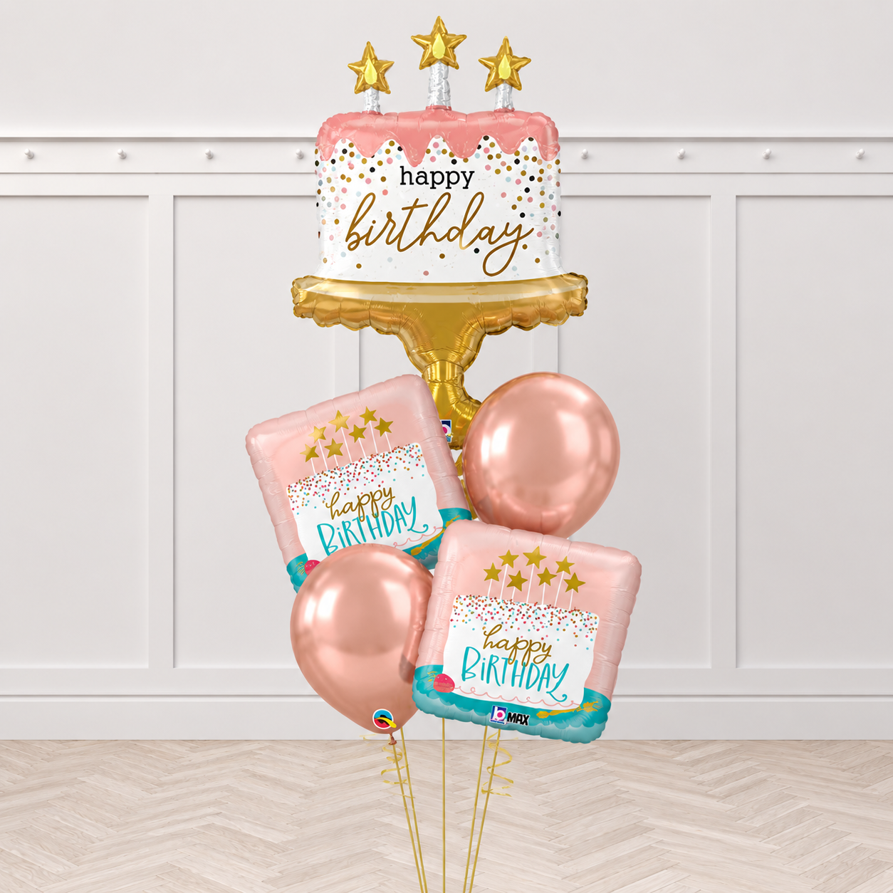 Birthday Confetti Cake Birthday Balloon Bouquet With weight