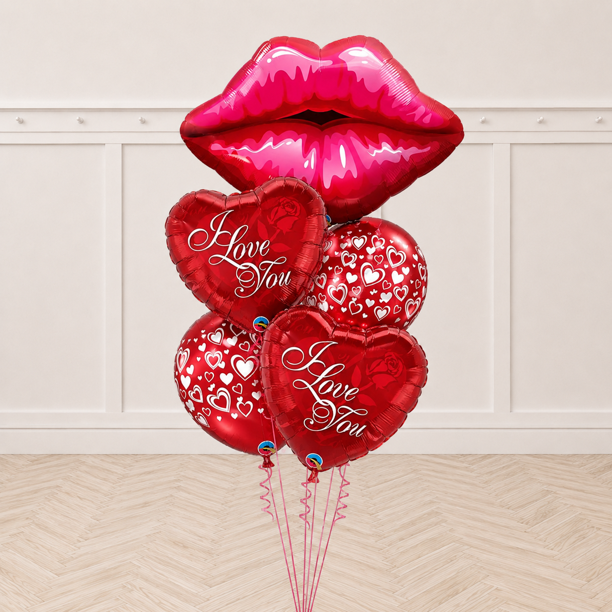 Big Red Kissy Lips Bouquet With Weight