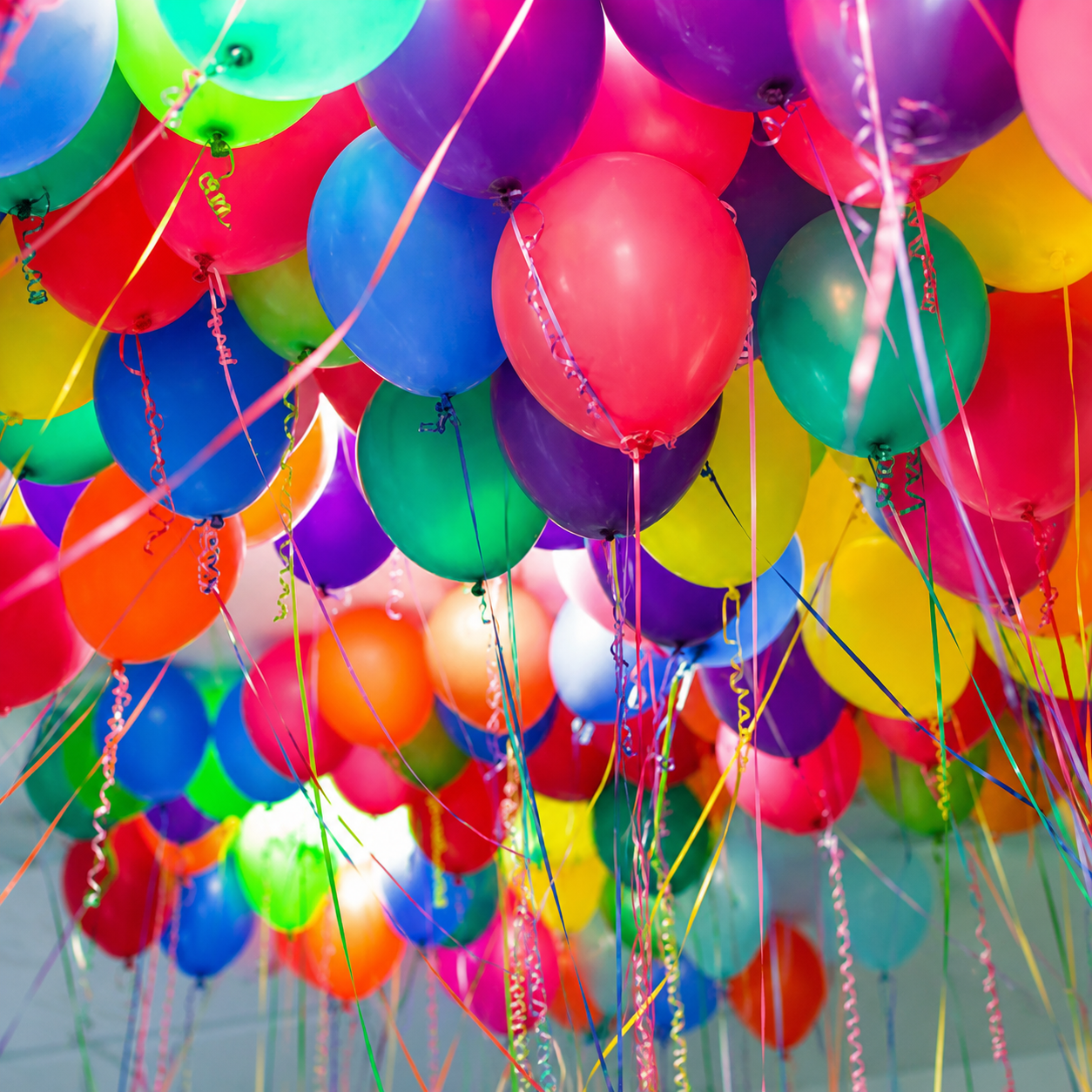 50 Assorted Qualatex Loose Balloons Helium Filled