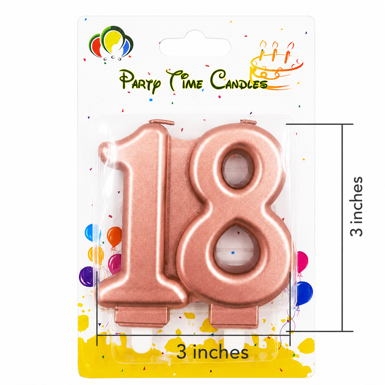 Number 18 Candle ROSEGOLD