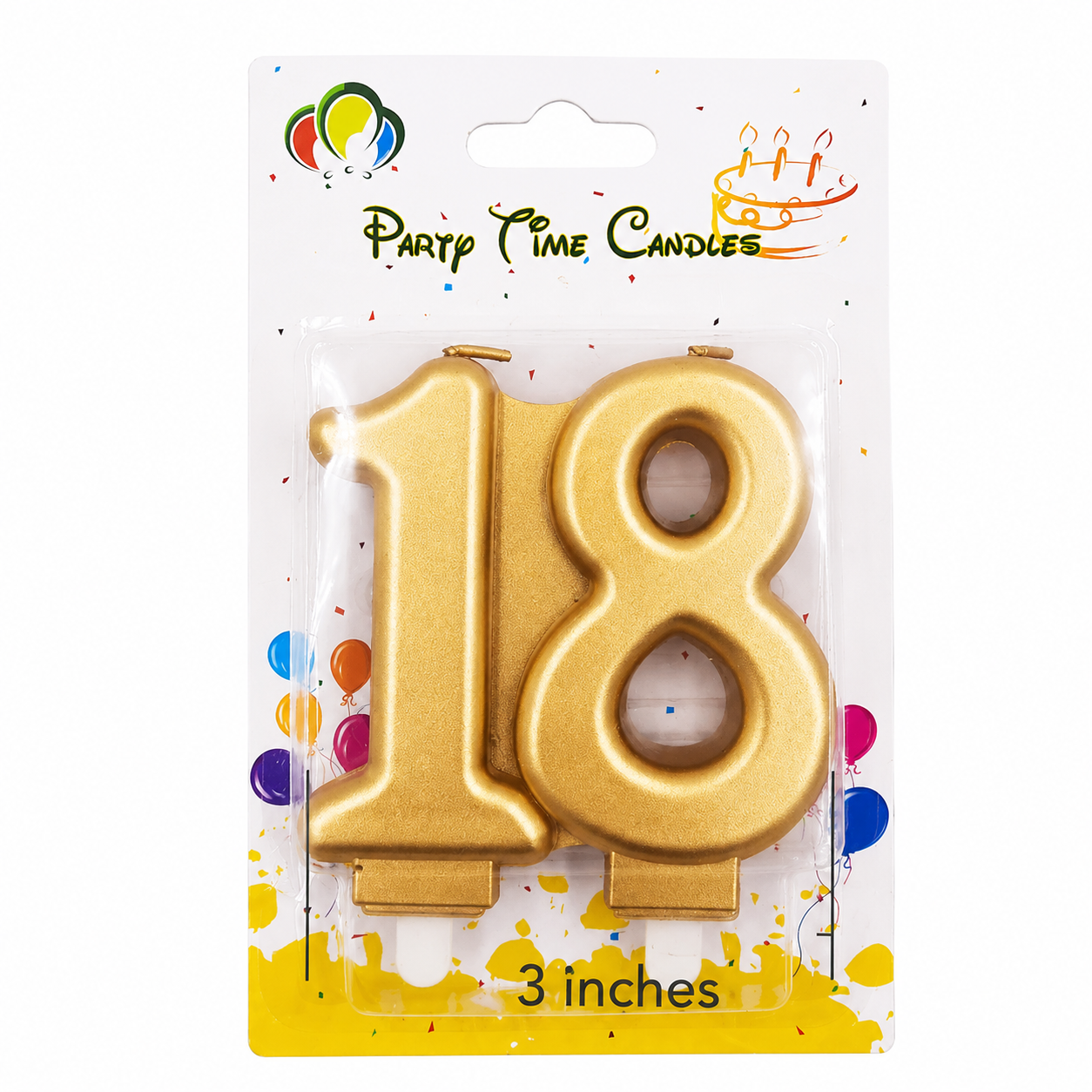 Number 18 Candle GOLD