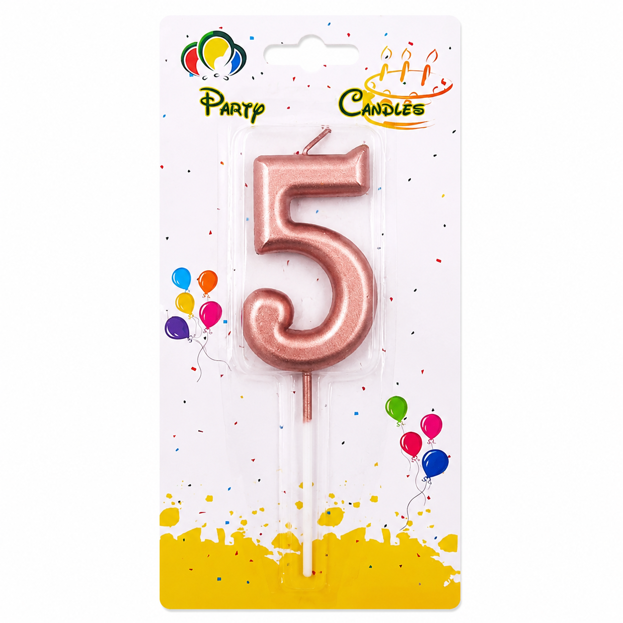 RoseGold Number Party Candles - PLEASE SELECT NUMBER