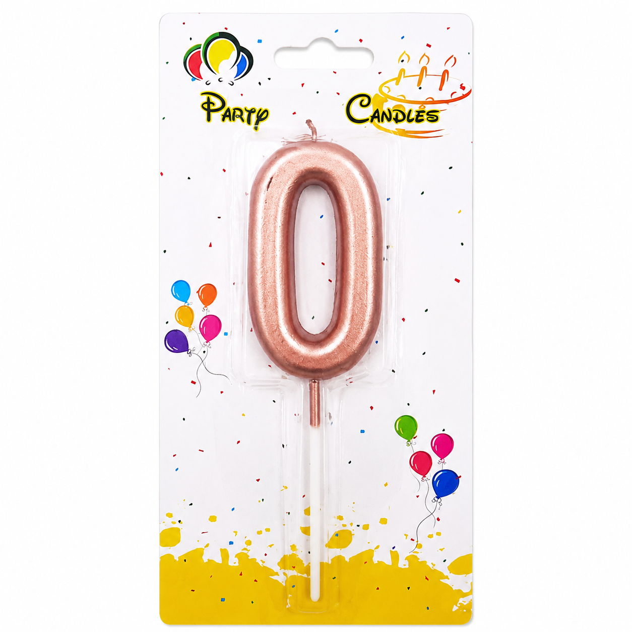 RoseGold Number Party Candles - PLEASE SELECT NUMBER