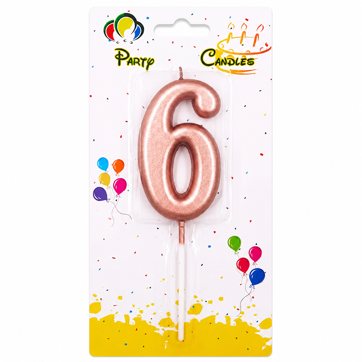 RoseGold Number Party Candles - PLEASE SELECT NUMBER