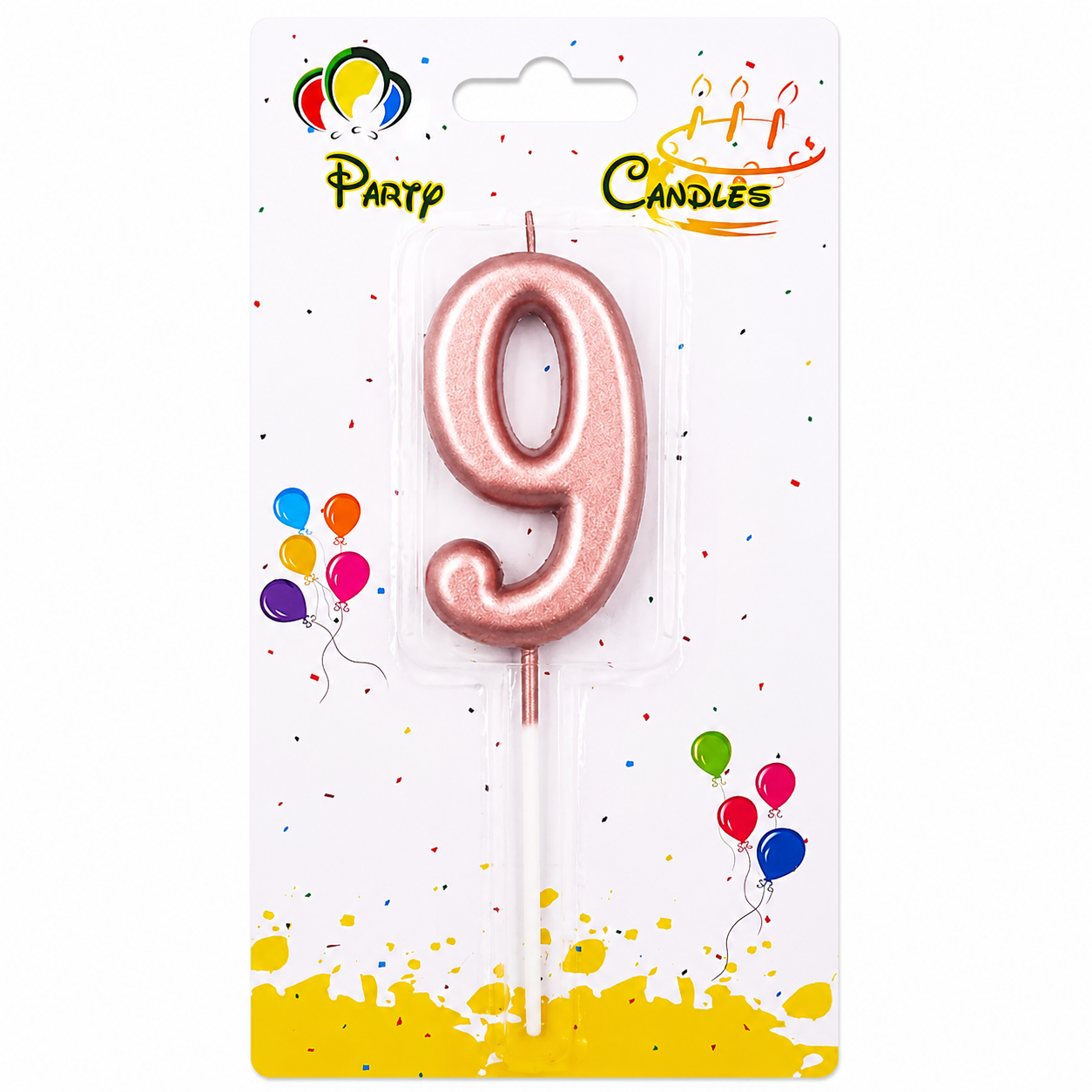 RoseGold Number Party Candles - PLEASE SELECT NUMBER