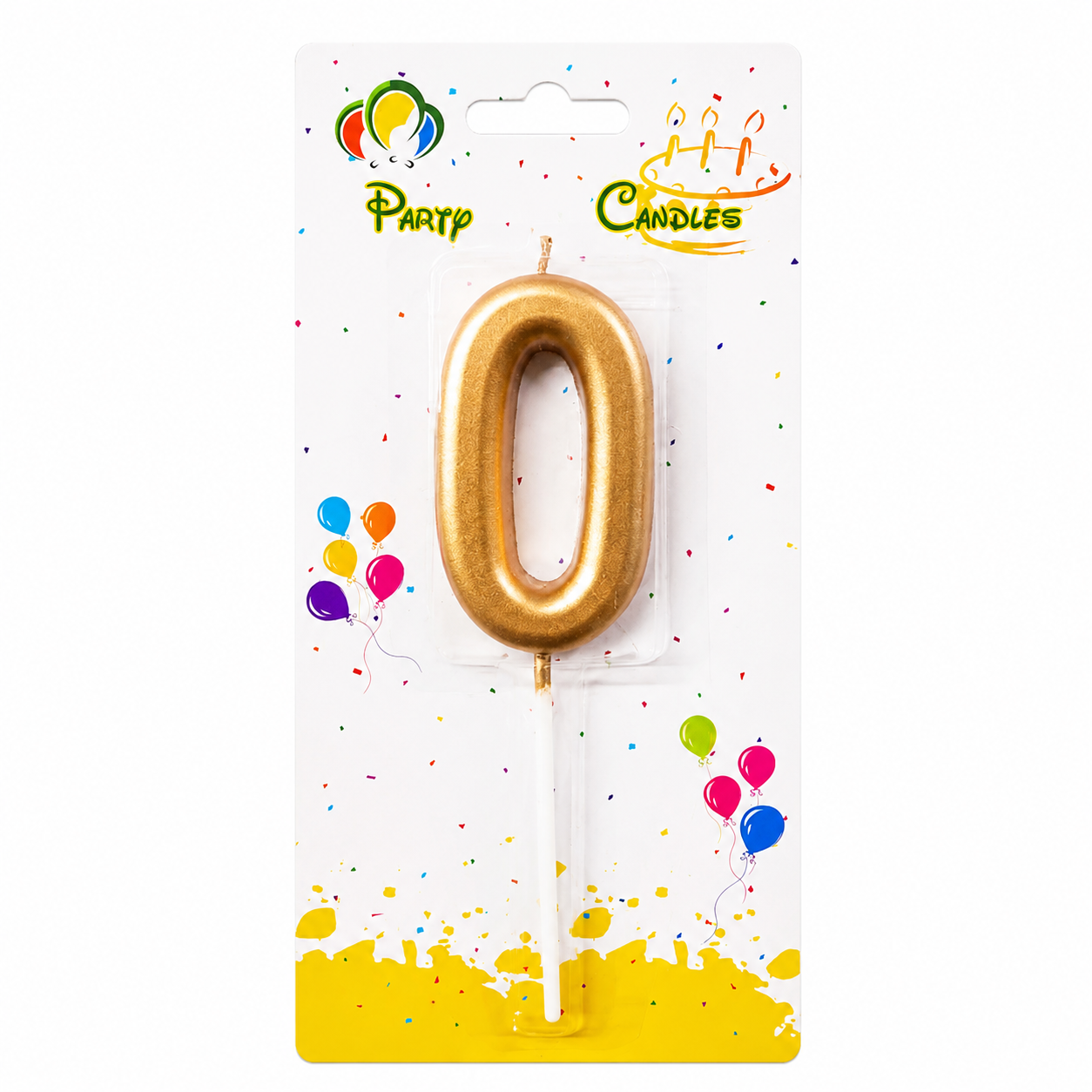 Golden Number Party Candles - PLEASE SELECT NUMBER