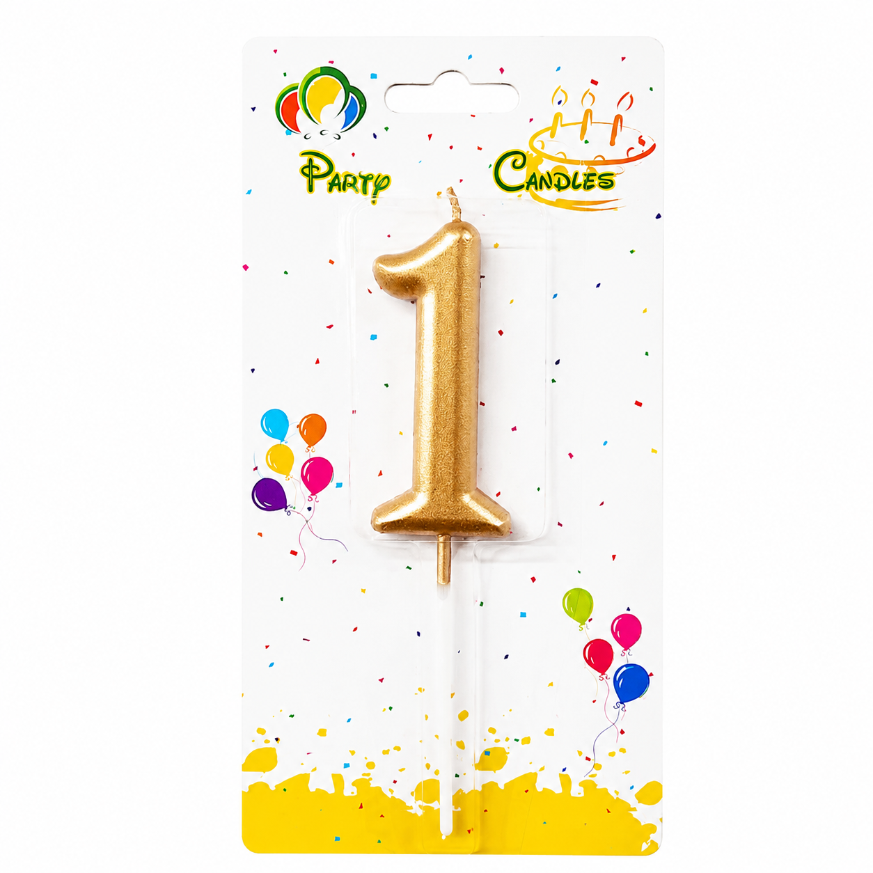 Golden Number Party Candles - PLEASE SELECT NUMBER