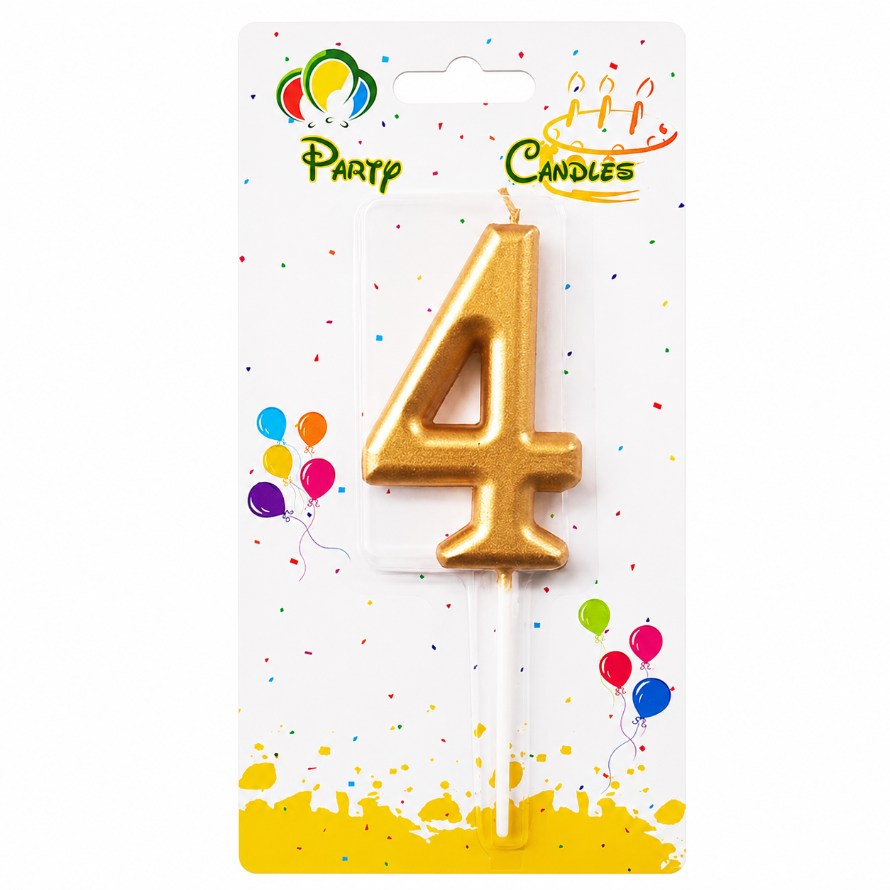 Golden Number Party Candles - PLEASE SELECT NUMBER