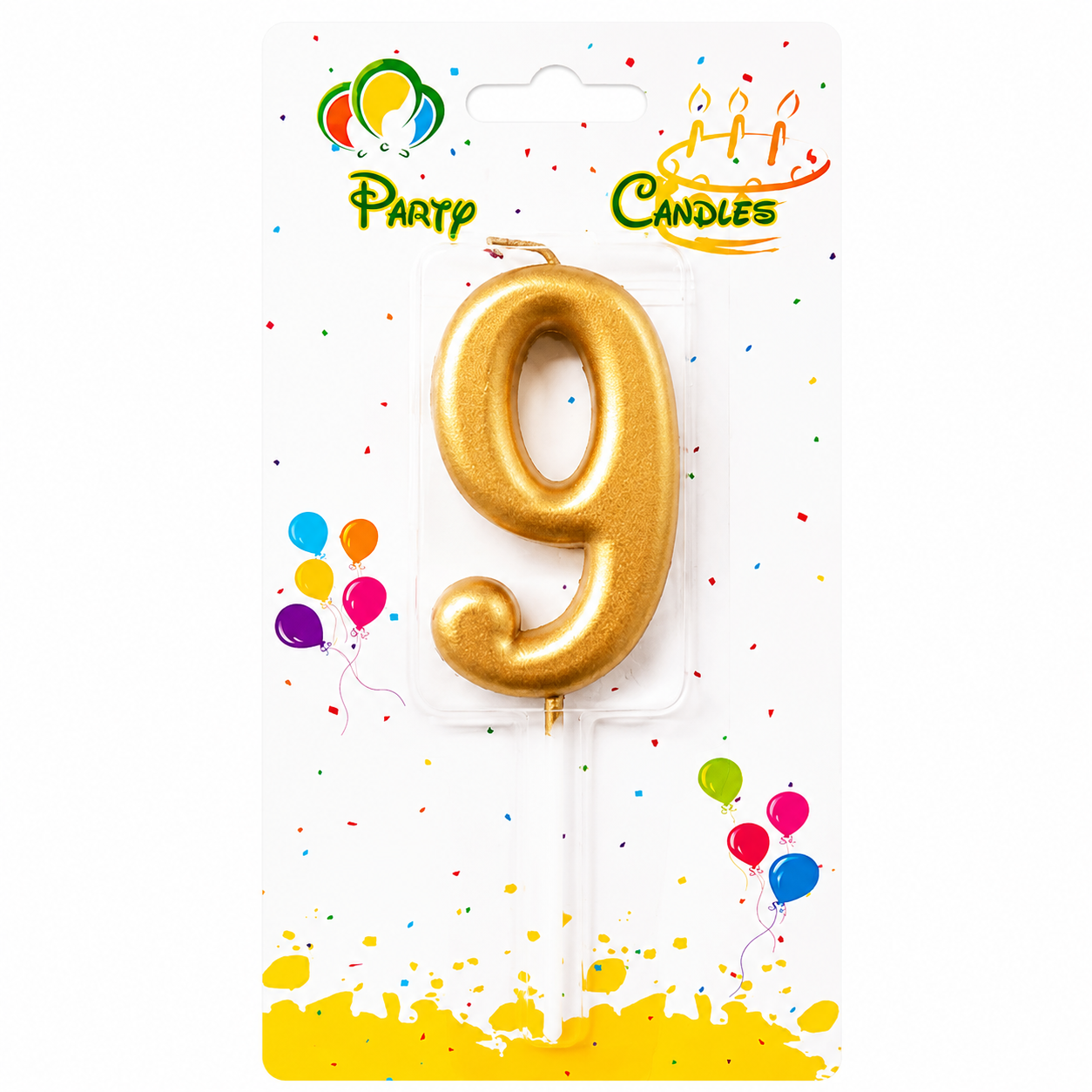 Golden Number Party Candles - PLEASE SELECT NUMBER