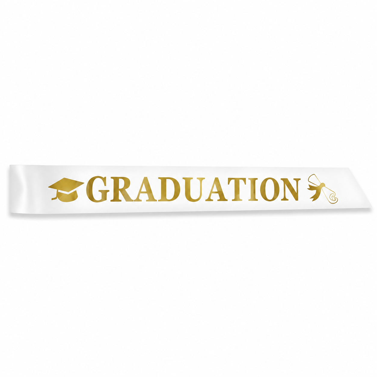 Graduation Sash - White