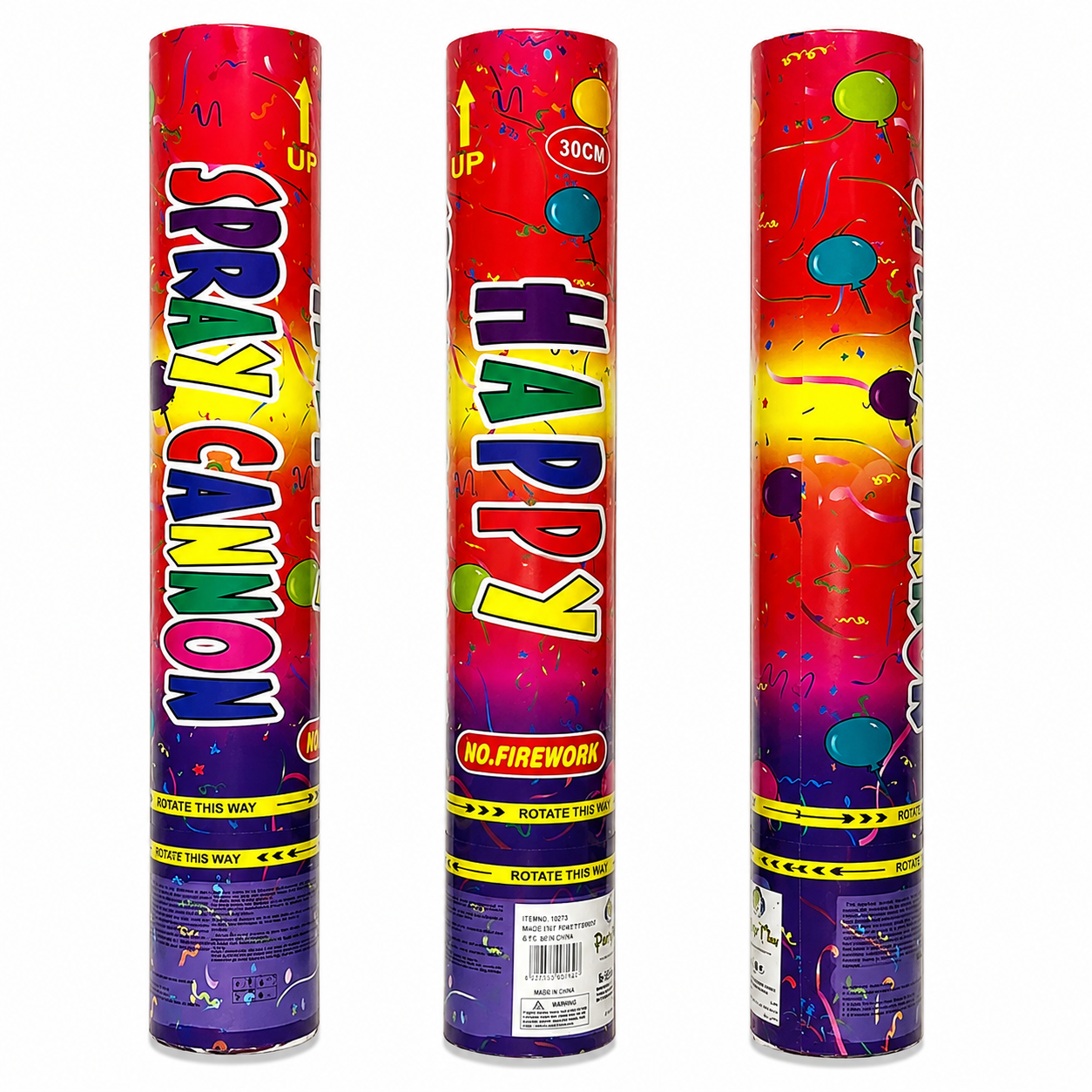 Colorful Confetti Popper Set of 4