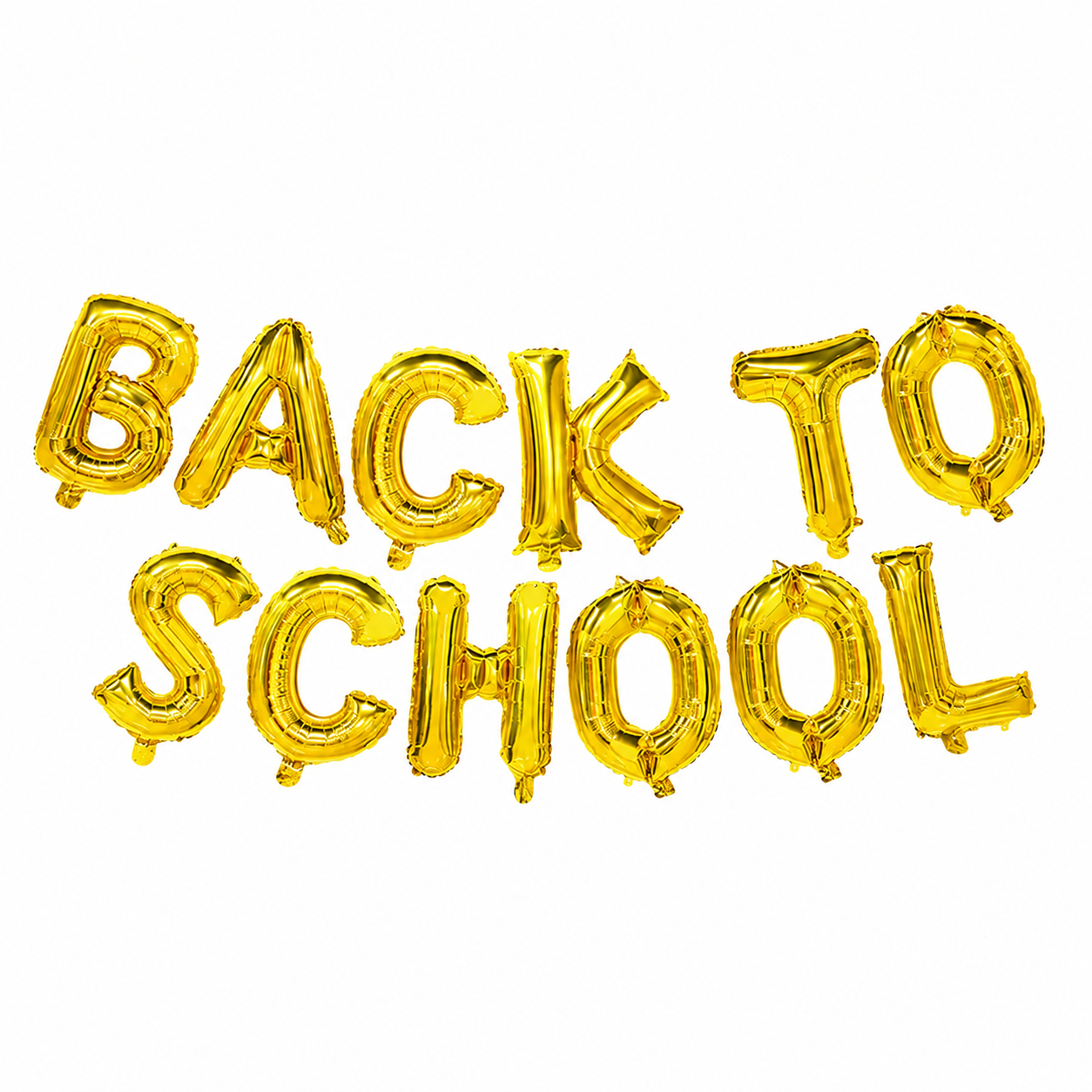16" Back to School GOLD Alphabet Foil Balloons Banner NO HELIUM / NON FLYING