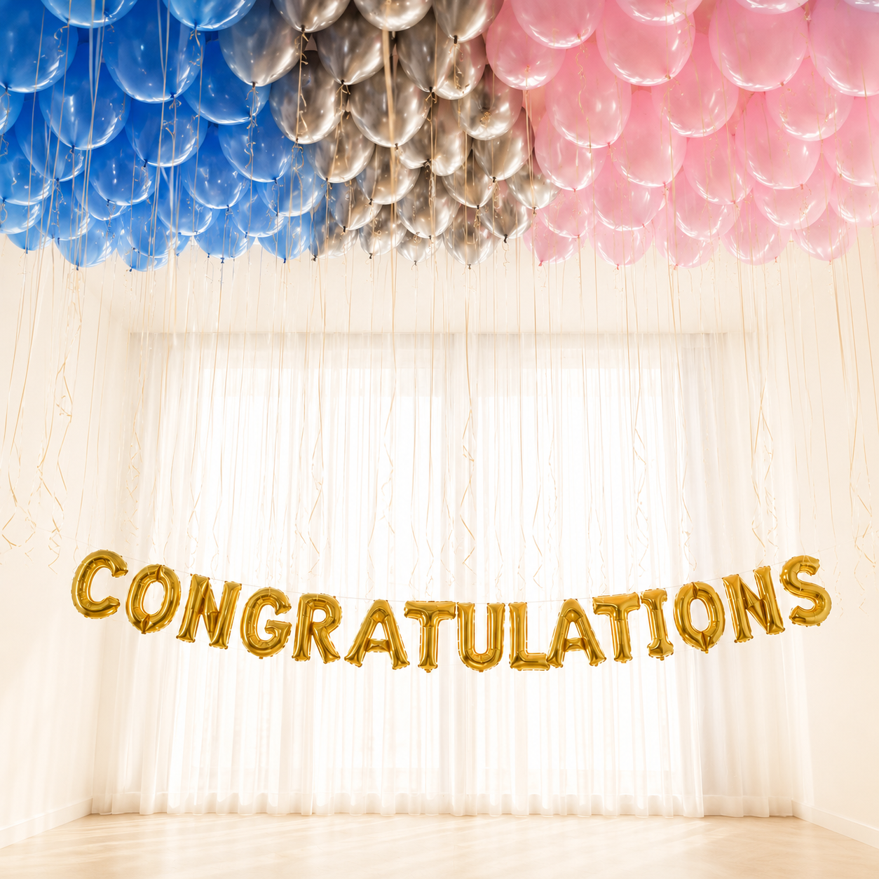 Congratulation Party Set-up Balloon Package - 100Helium