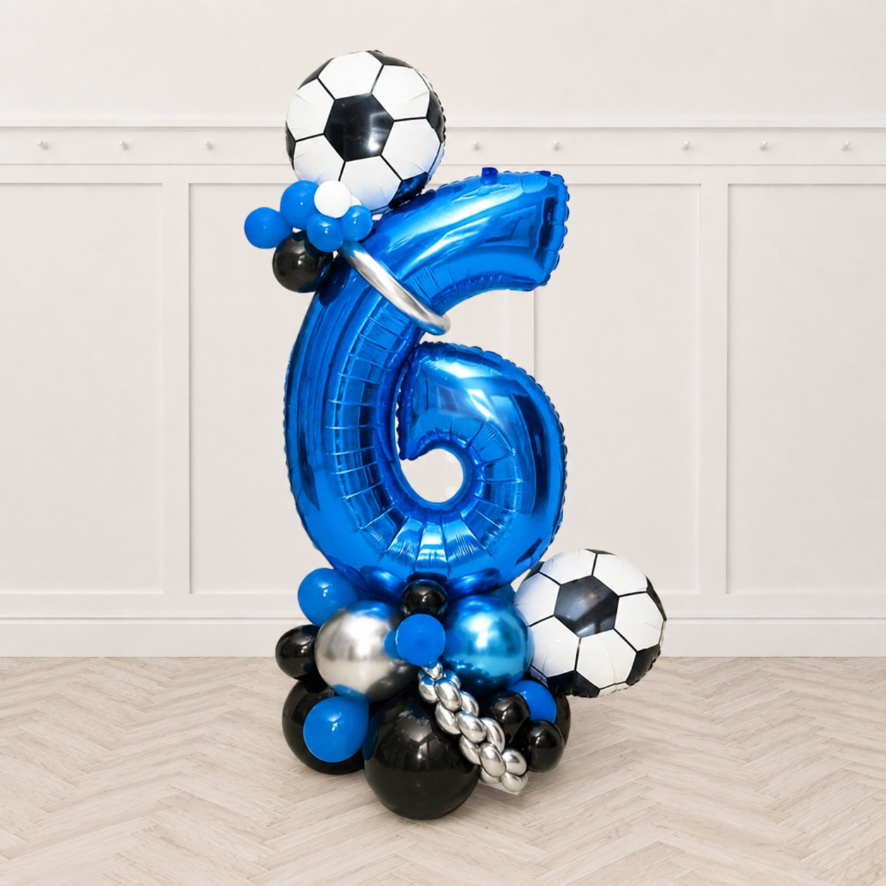 Single Number Soccer Balloon Arrangement PRE-ORDER 1DAY In Advance