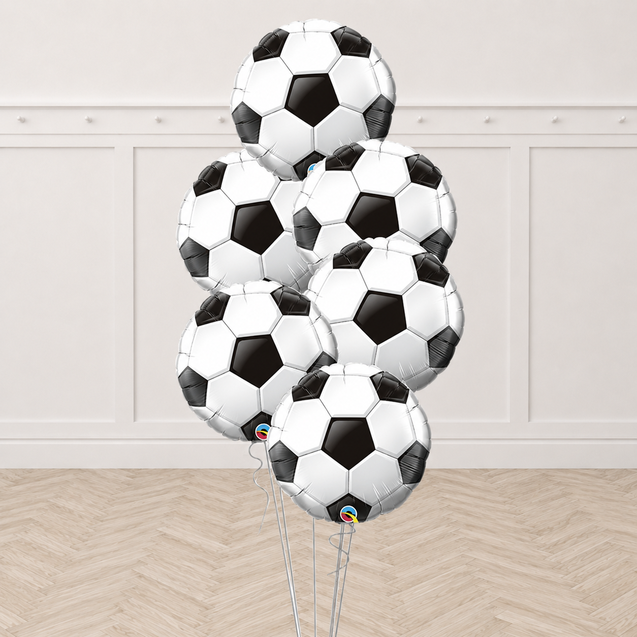 Soccer Balloon Bouquet - 6 Pcs. With Weight