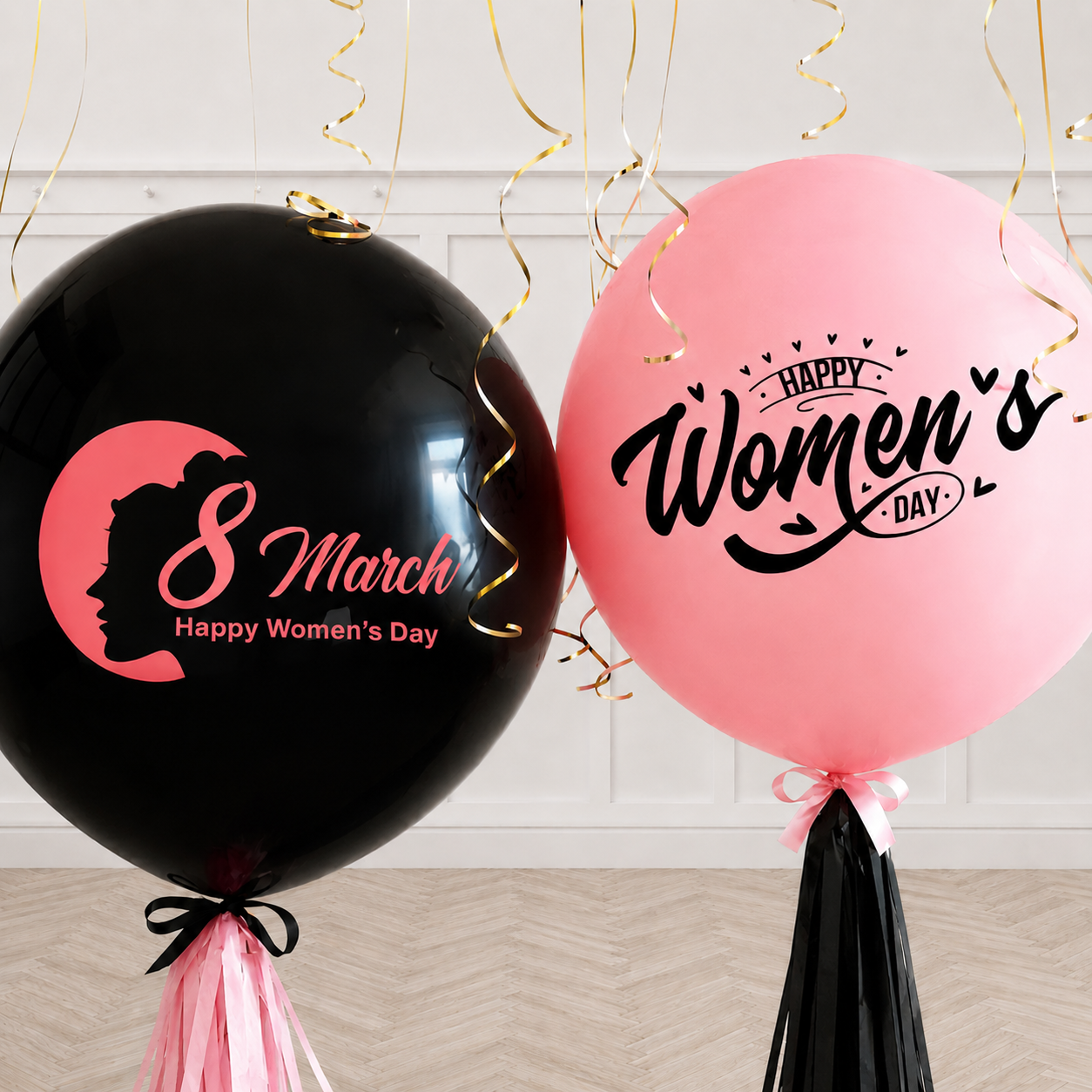 Happy women's Day Set of 2 30inches Custom  / Personalized Balloon / Happy Birthday / Any Text if Logo