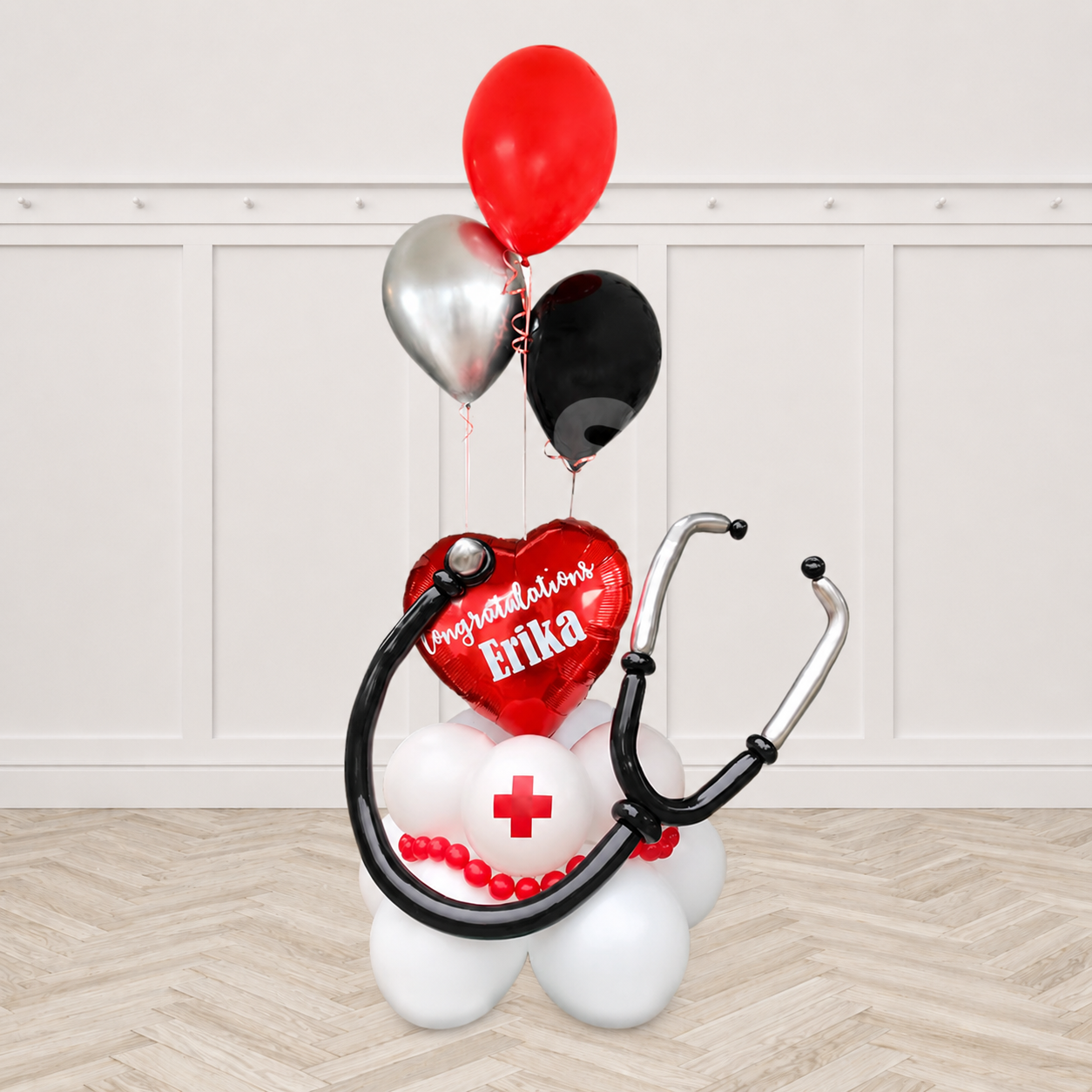 Nurses / Doctors Day Custom Text ORBZ  Balloon Table Top  PRE-ORDER 1DAY In Advance