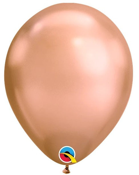 Chrome  Rose Gold Latex Balloons