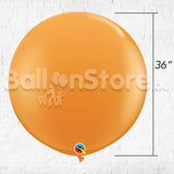 Giant Standard Orange Color Latex Balloon Helium Inflated